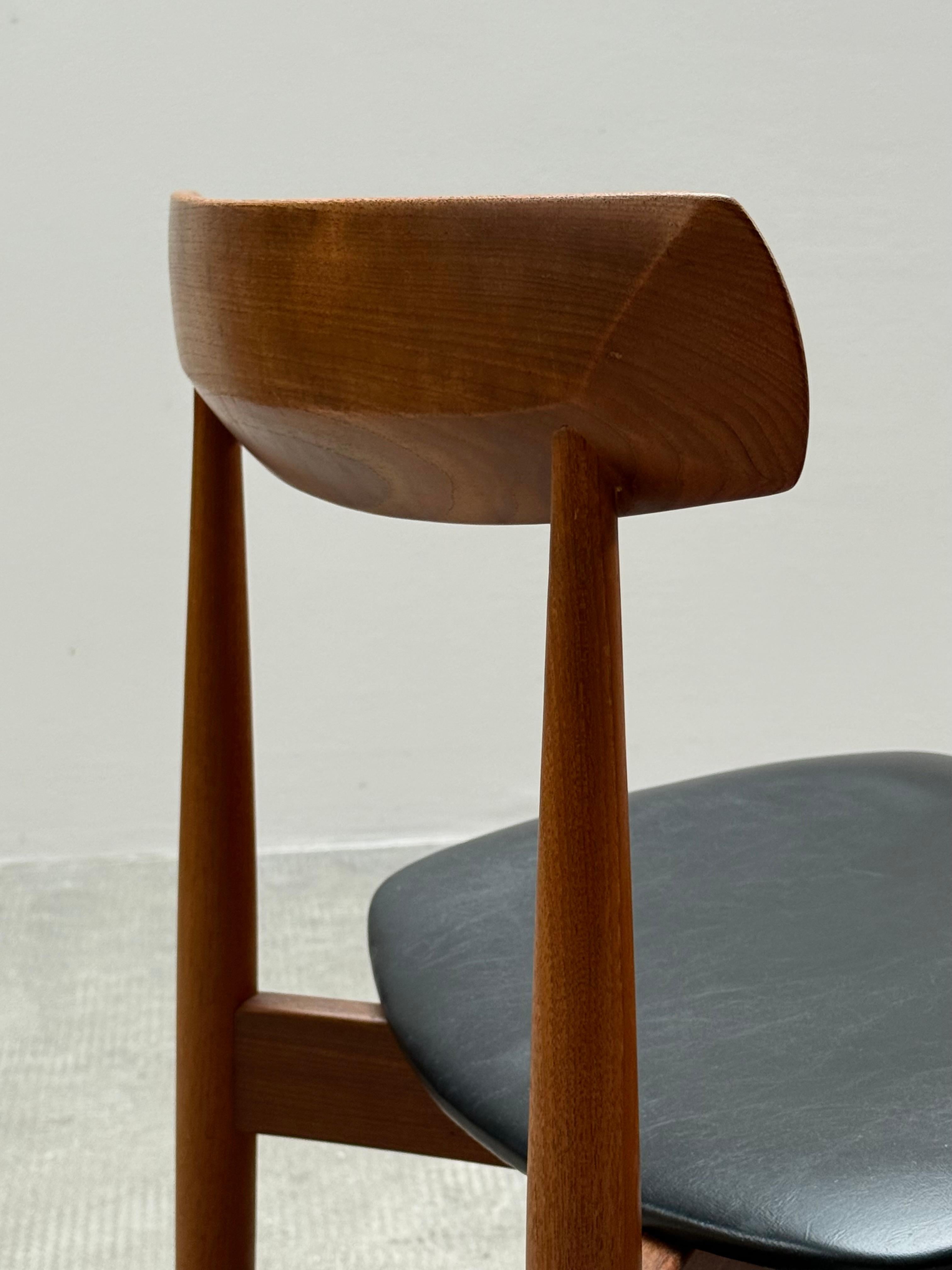 SET OF 4 H.W. KLEIN FOR BRAMIN TEAK WOOD DINING CHAIRS, DENMARK 1960s For Sale 9