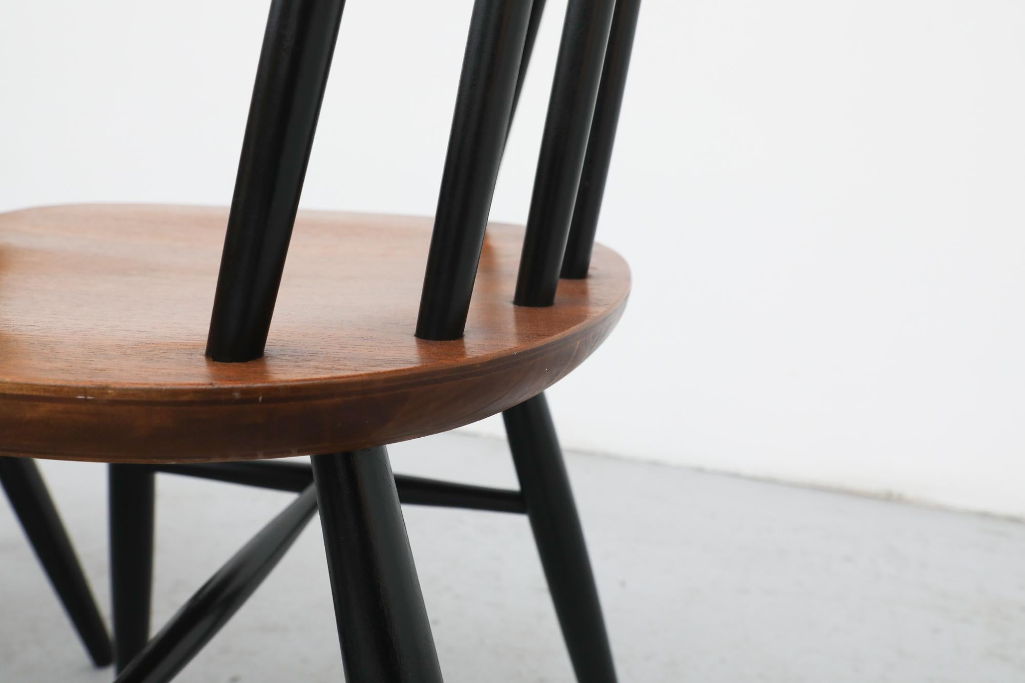 Set of 4 Ilmari Tapiovaara inspired Spindle Back Dining Chairs 6
