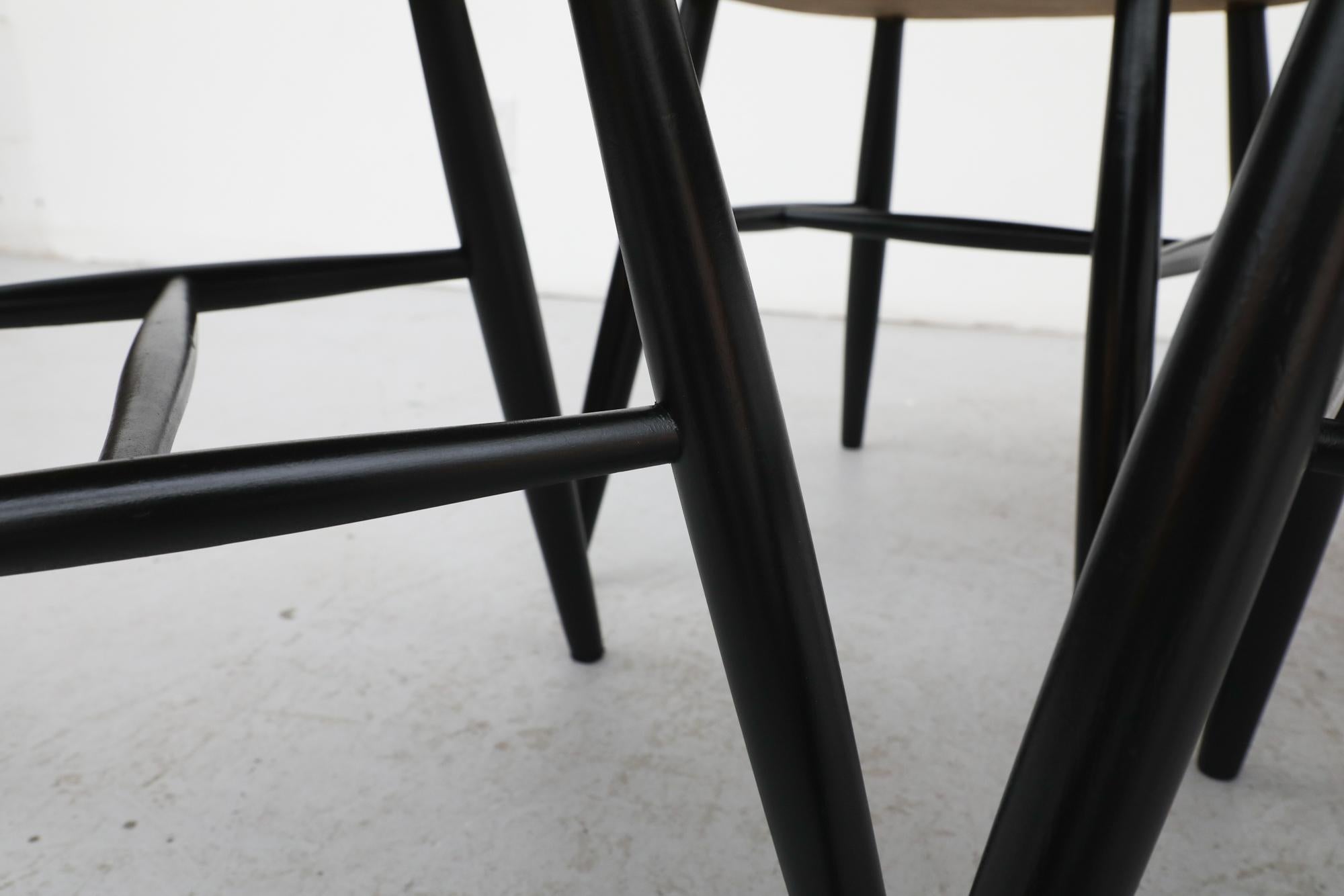 Set of 4 Ilmari Tapiovaara inspired Spindle Back Dining Chairs 1