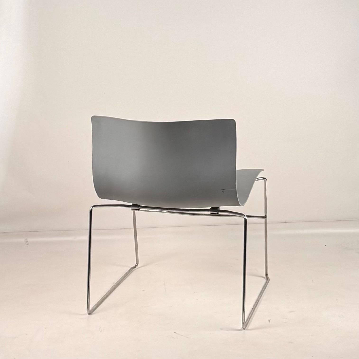 Set di 4 Impeccabili Sedie Fazzoletto di Massimo and Lella Vignelli per Knoll In condizioni ottime in vendita a Los Angeles, CA