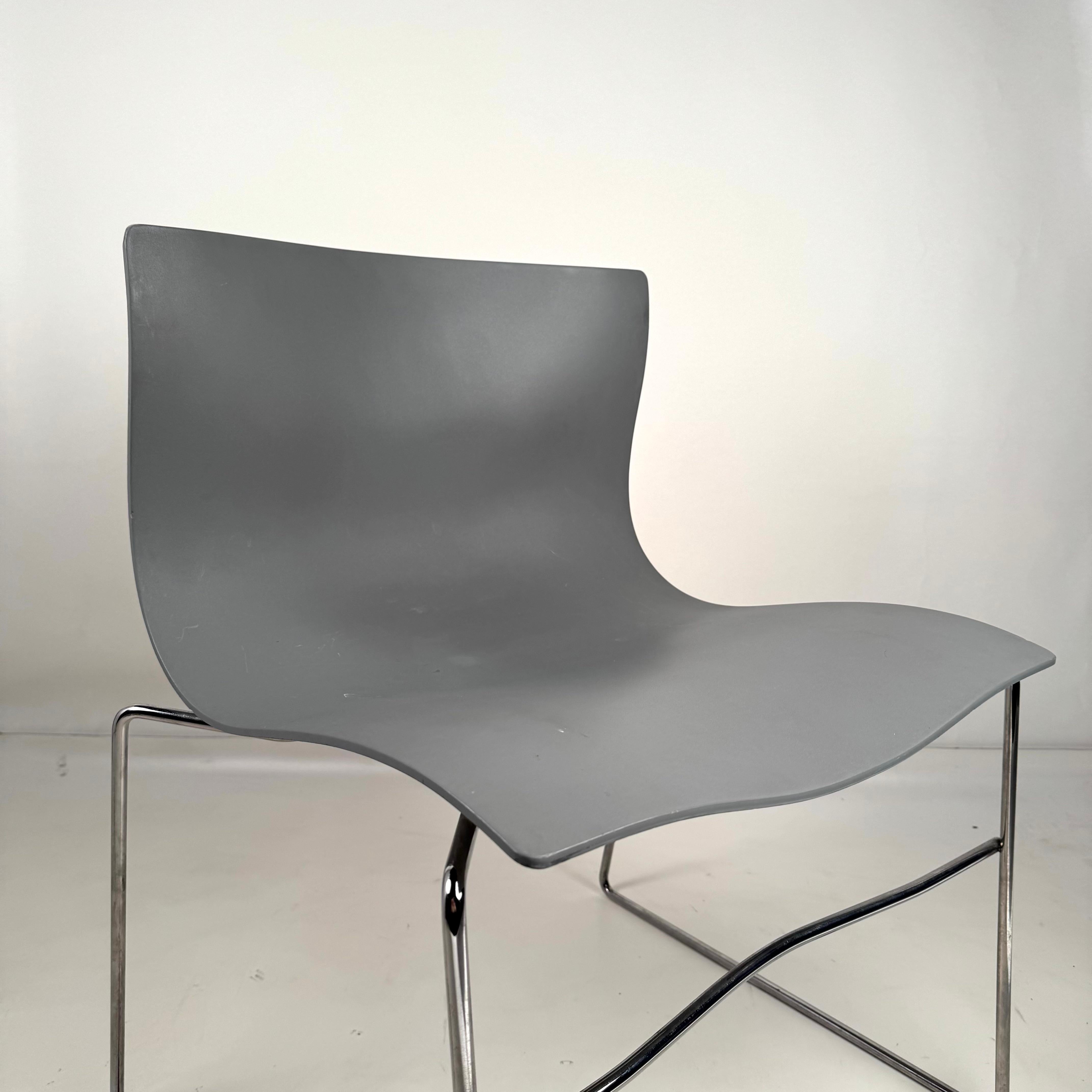 Fine XX secolo Set di 4 Impeccabili Sedie Fazzoletto di Massimo and Lella Vignelli per Knoll in vendita