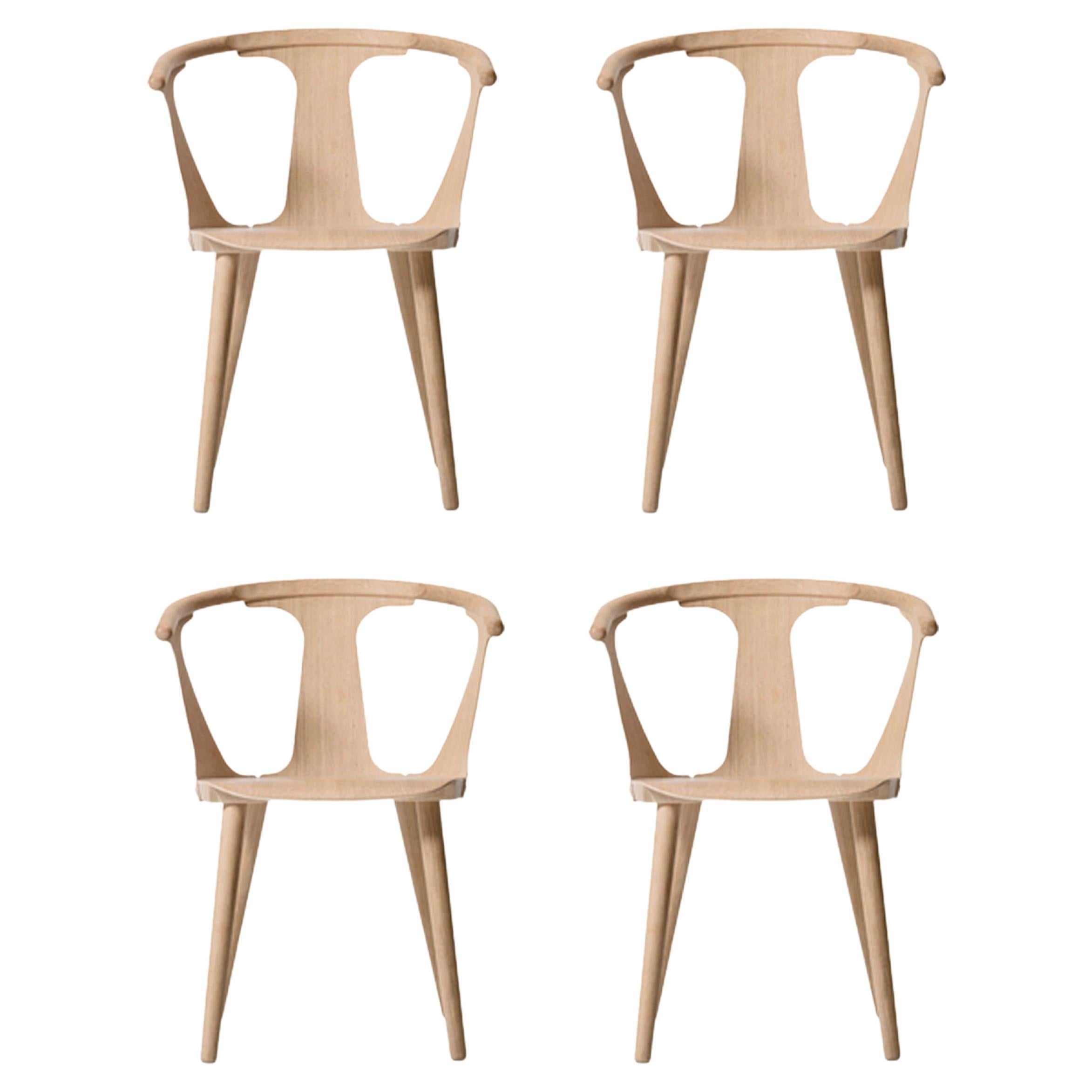 Set of 4 In Between SK1 Chair, White Oiled Oak by Sami Kallio for &Tradition