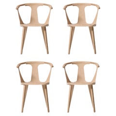 Set of 4 In Between SK1 Chair, White Oiled Oak by Sami Kallio for &Tradition