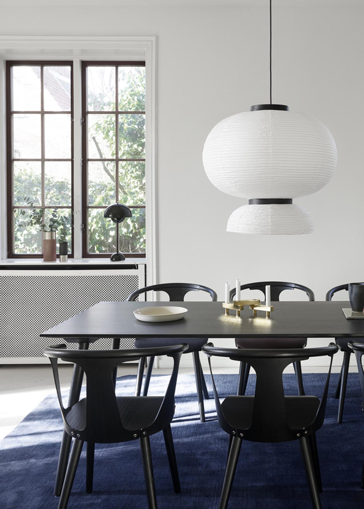 Letton Set de 4 chaises In Between Sk2, Oak laqué noir et Kvadrat - Fiord 191 pour AT&T en vente