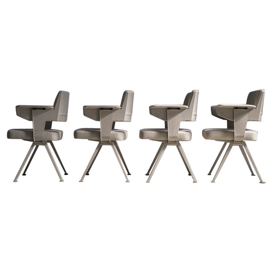 Set di 4 sedie Resort industriali di Friso Kramer per Ahrend de Cirkel, anni '60