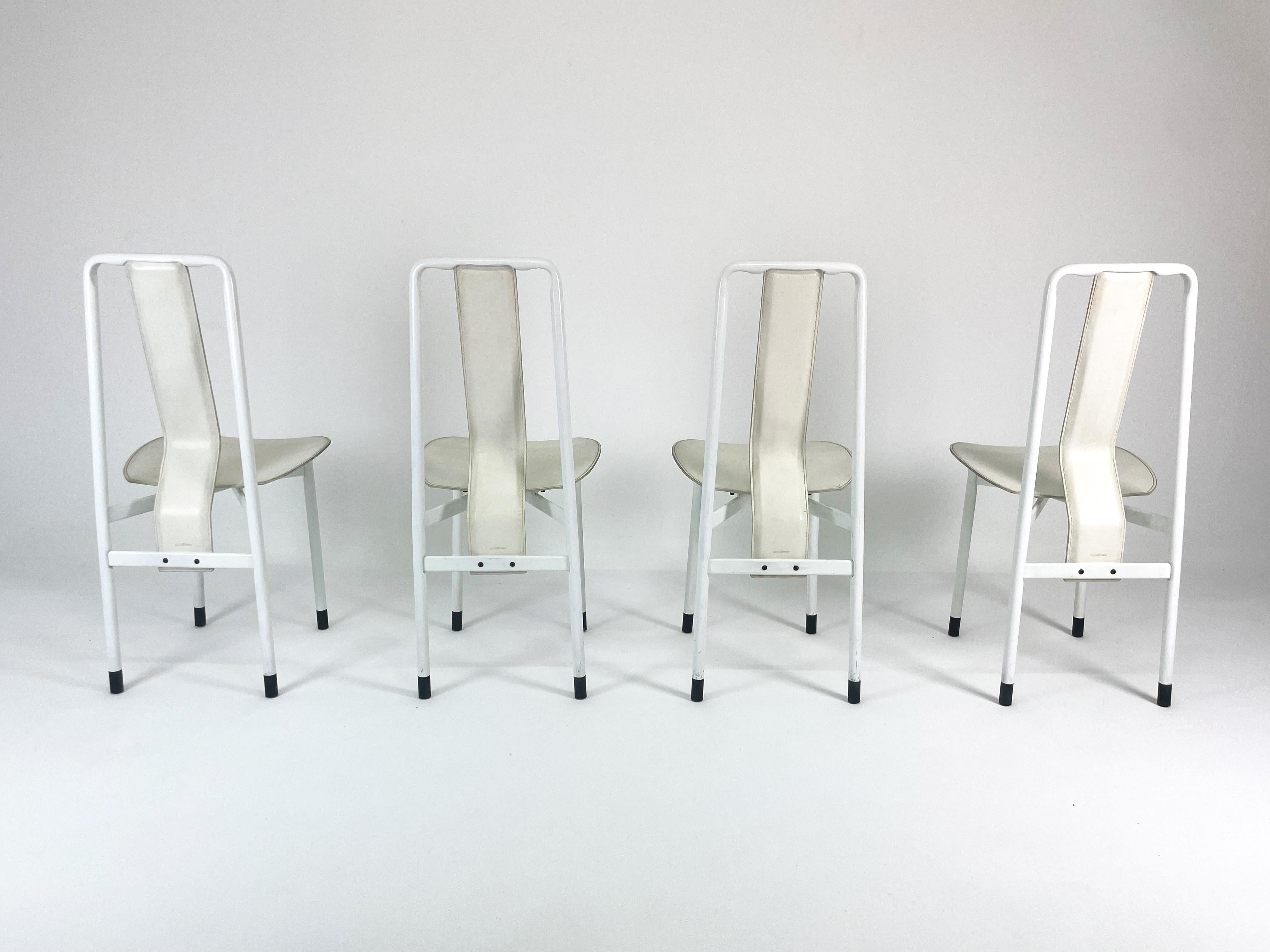 Italian Set of 4 Irma Chairs by Achille Castiglioni for Zanotta, 1979