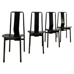 Set of 4 Irma Leather Chairs by Achille Castiglioni for Zanotta