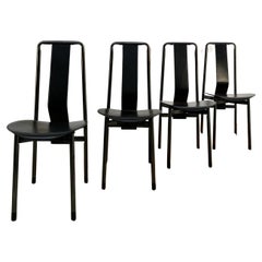 Retro Set of 4 Irma Leather Chairs by Achille Castiglioni for Zanotta