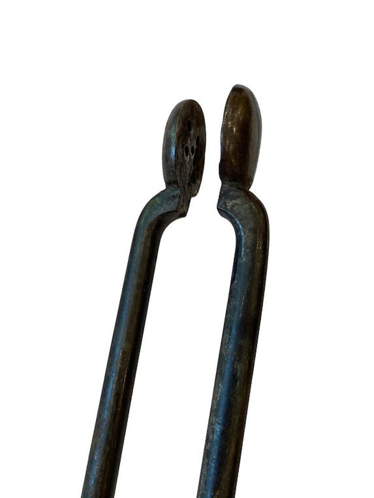 19th Century Set of 4 Iron Fire Tools, circa 1820 For Sale