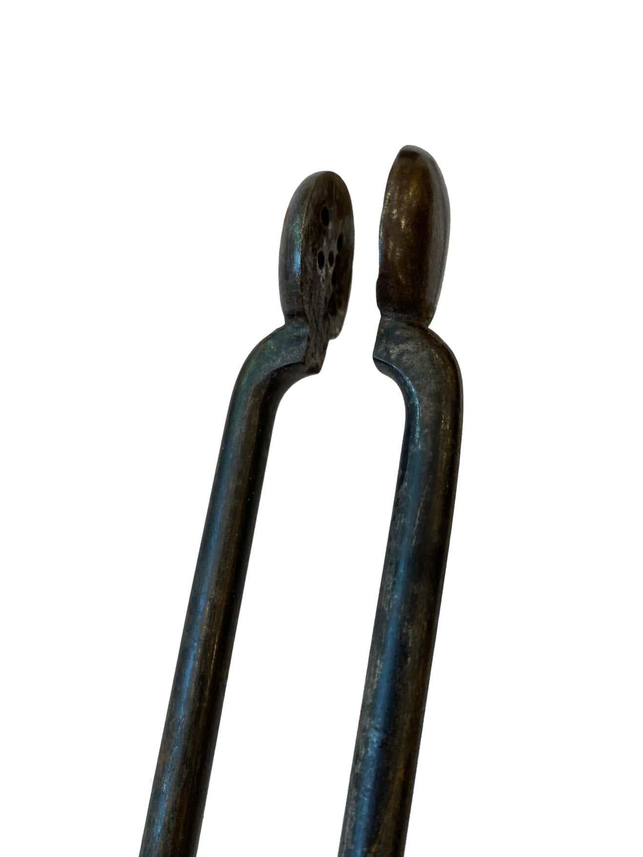 Set of 4 Iron Fire Tools, circa 1820 For Sale 1