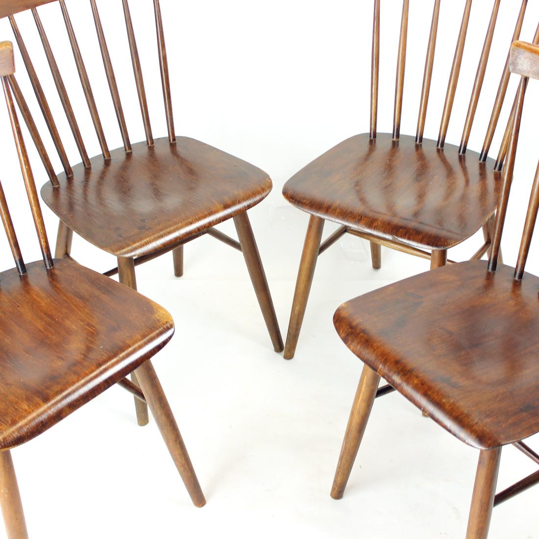Set Of 4  Ironica Chairs By Ton, Czechoslovakia 1960s For Sale 1