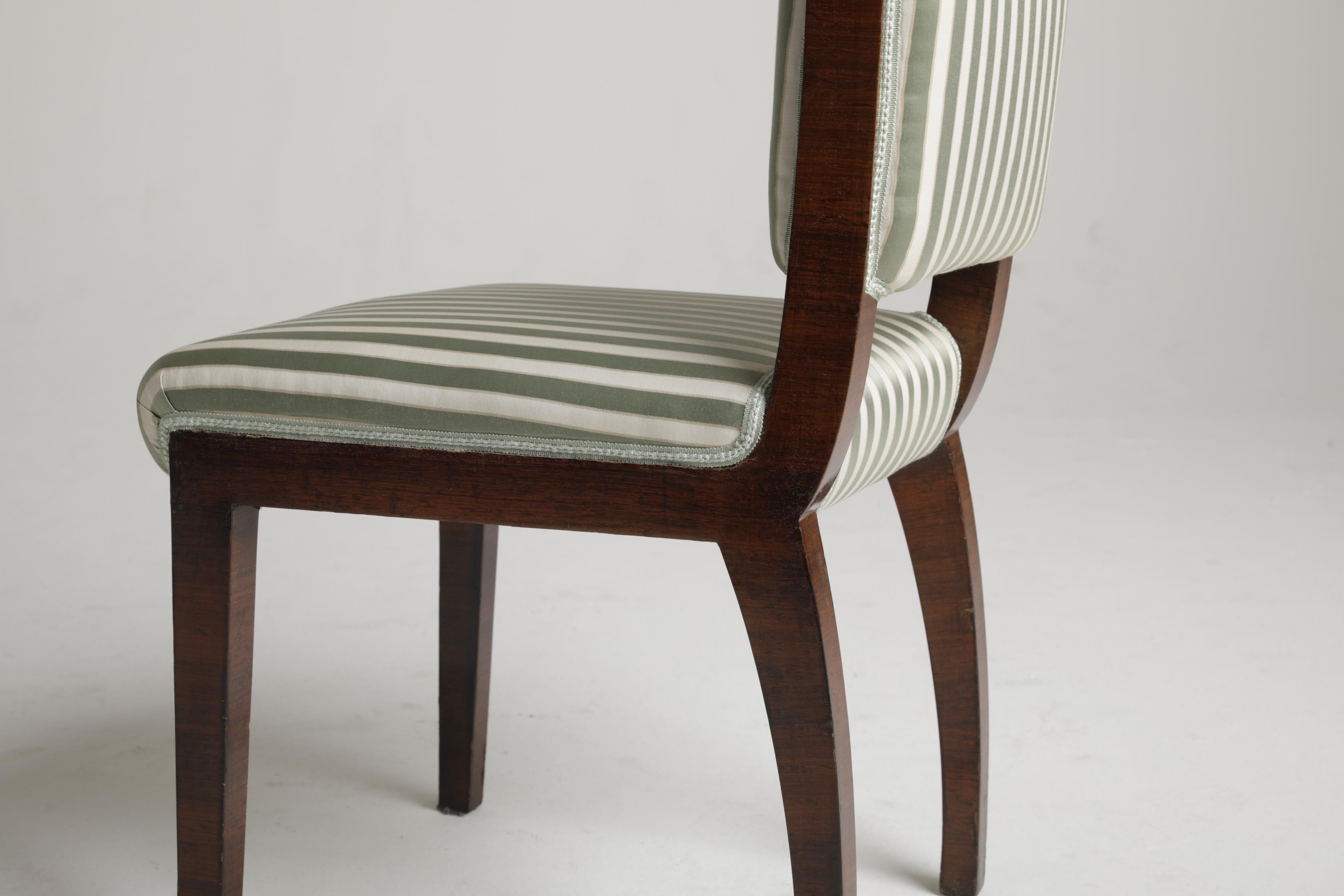 Set of 4 Italian Art Déco Chairs, Melchiorre Bega (Attr.), Italy, 1930s For Sale 1
