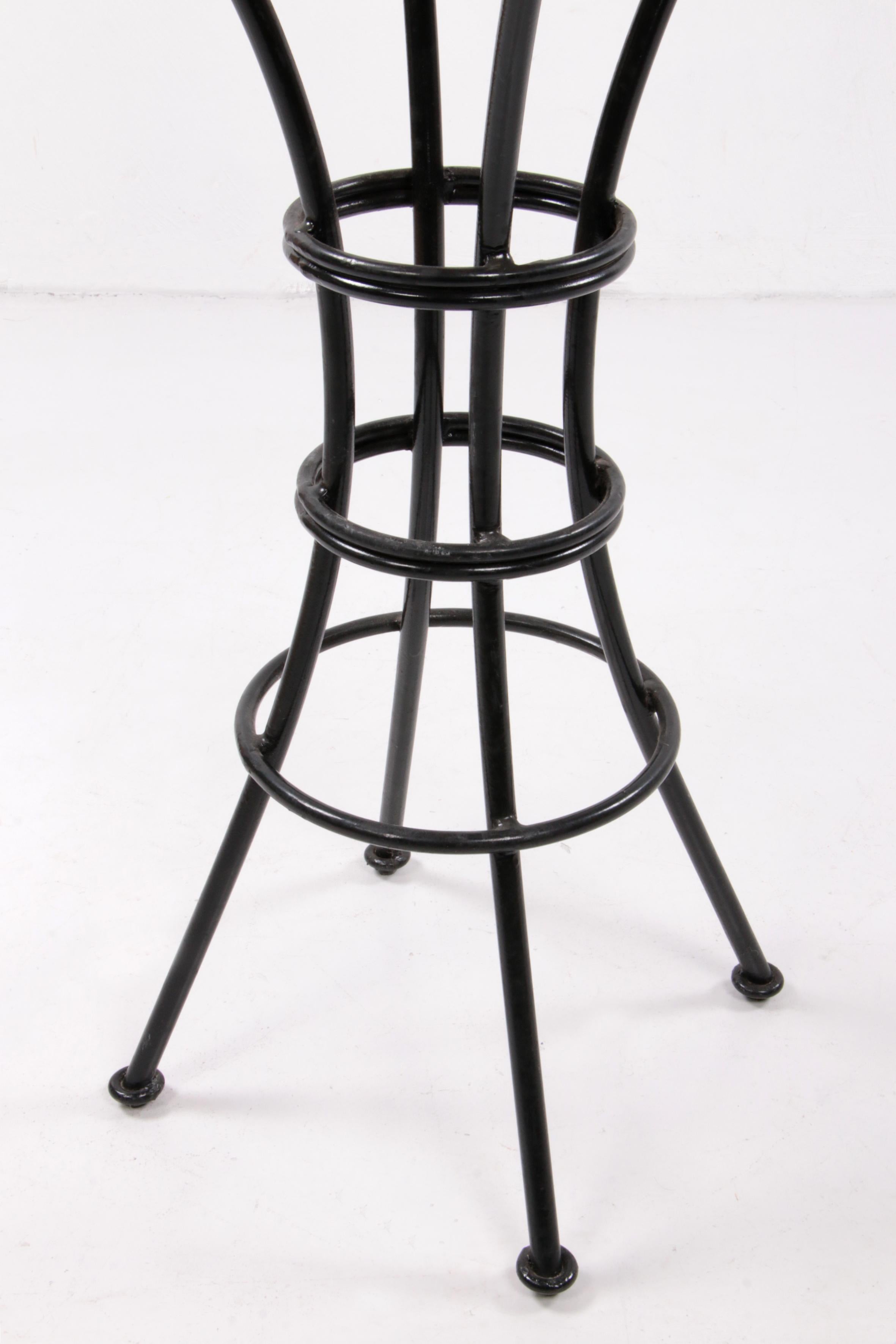 Set of 4 Italian bar stools from the 1970s. 5