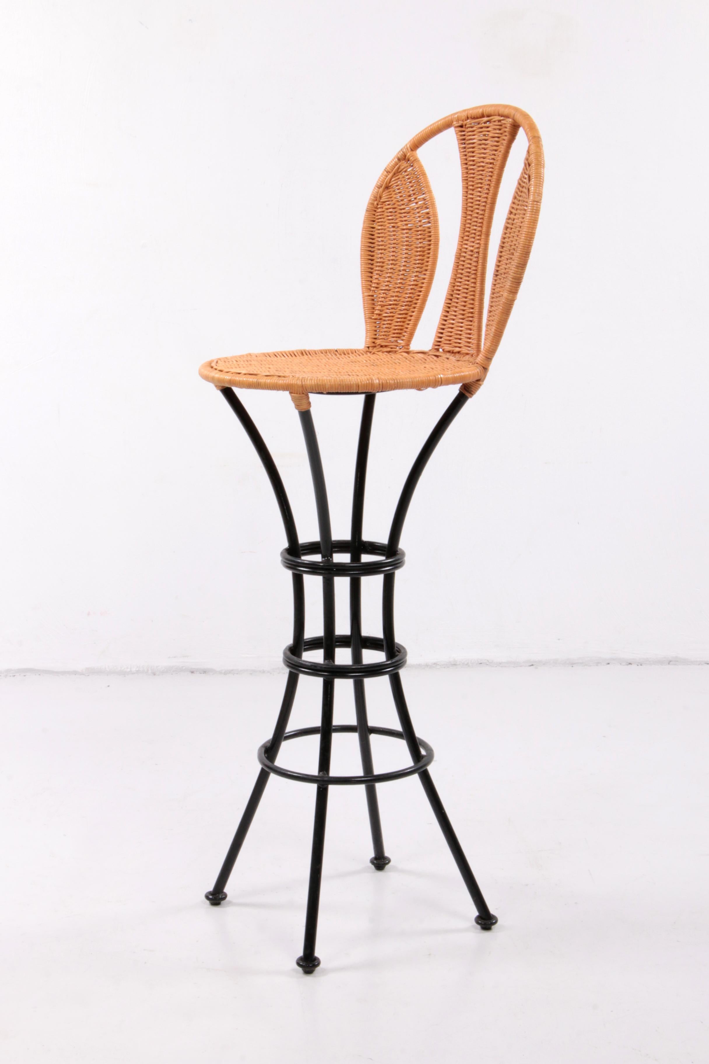 Set of 4 Italian bar stools from the 1970s. 1