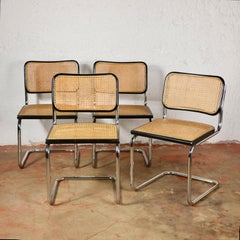 Set of 4 Italian Cane Cesca Chairs from the 1970s