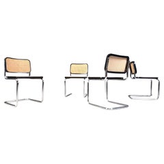Set of 4 italian Cesca dining chairs, 1970s