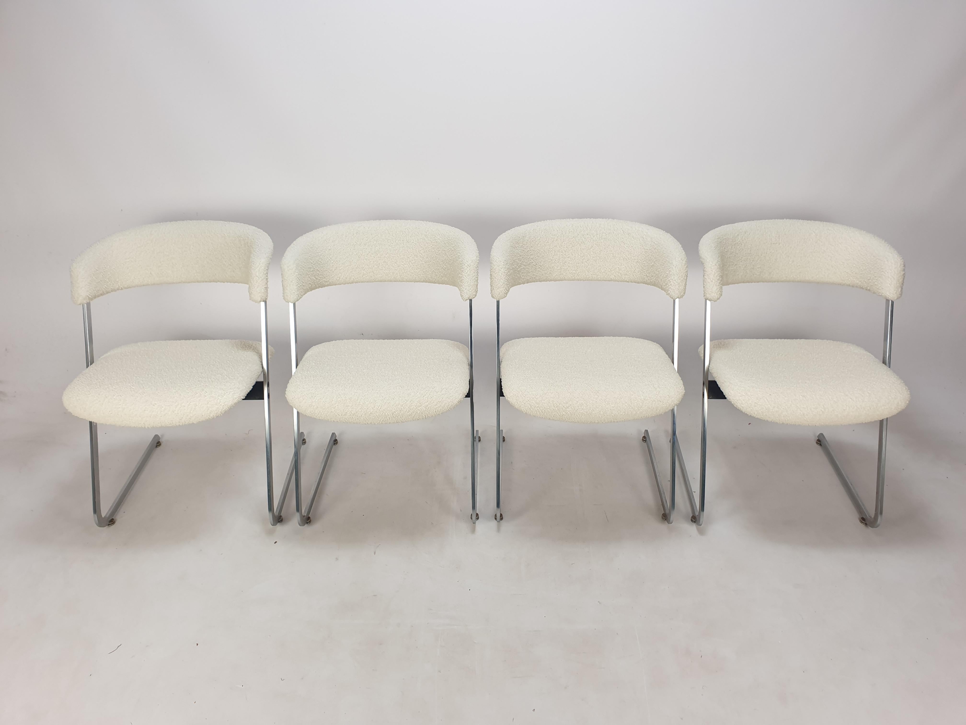 Late 20th Century Set of 4 Italian Chairs, 1970's