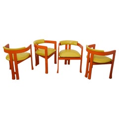Vintage Set of 4 Italian chairs, Pi  Greek style, 1960s
