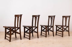 Set of 4 Italian Ecclesiastical Chairs by Caloi, Conegliano Veneto, Early 20th