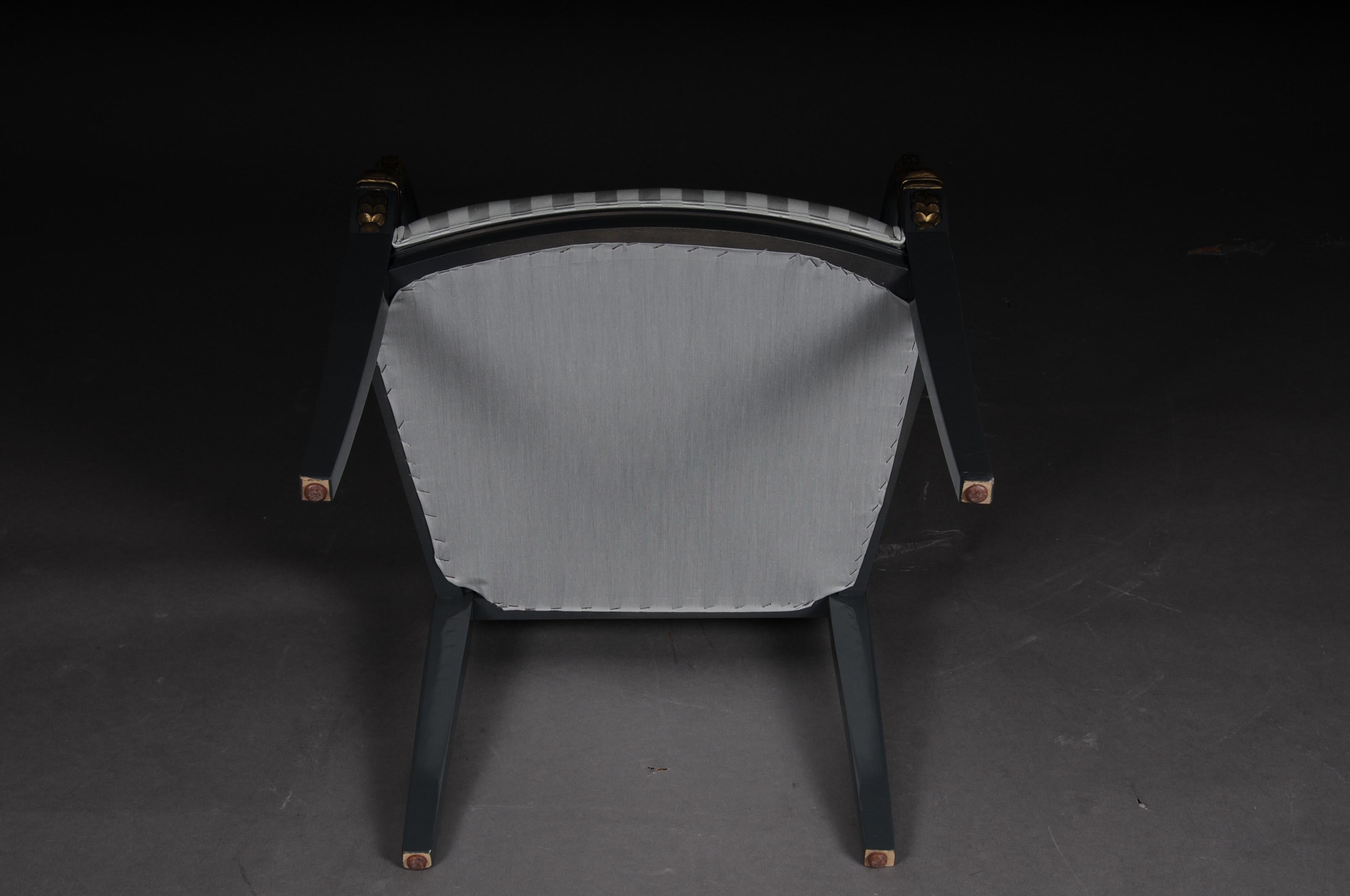 Ensemble de 4 fauteuils de designer italiens de style Empire, 20ème siècle en vente 14