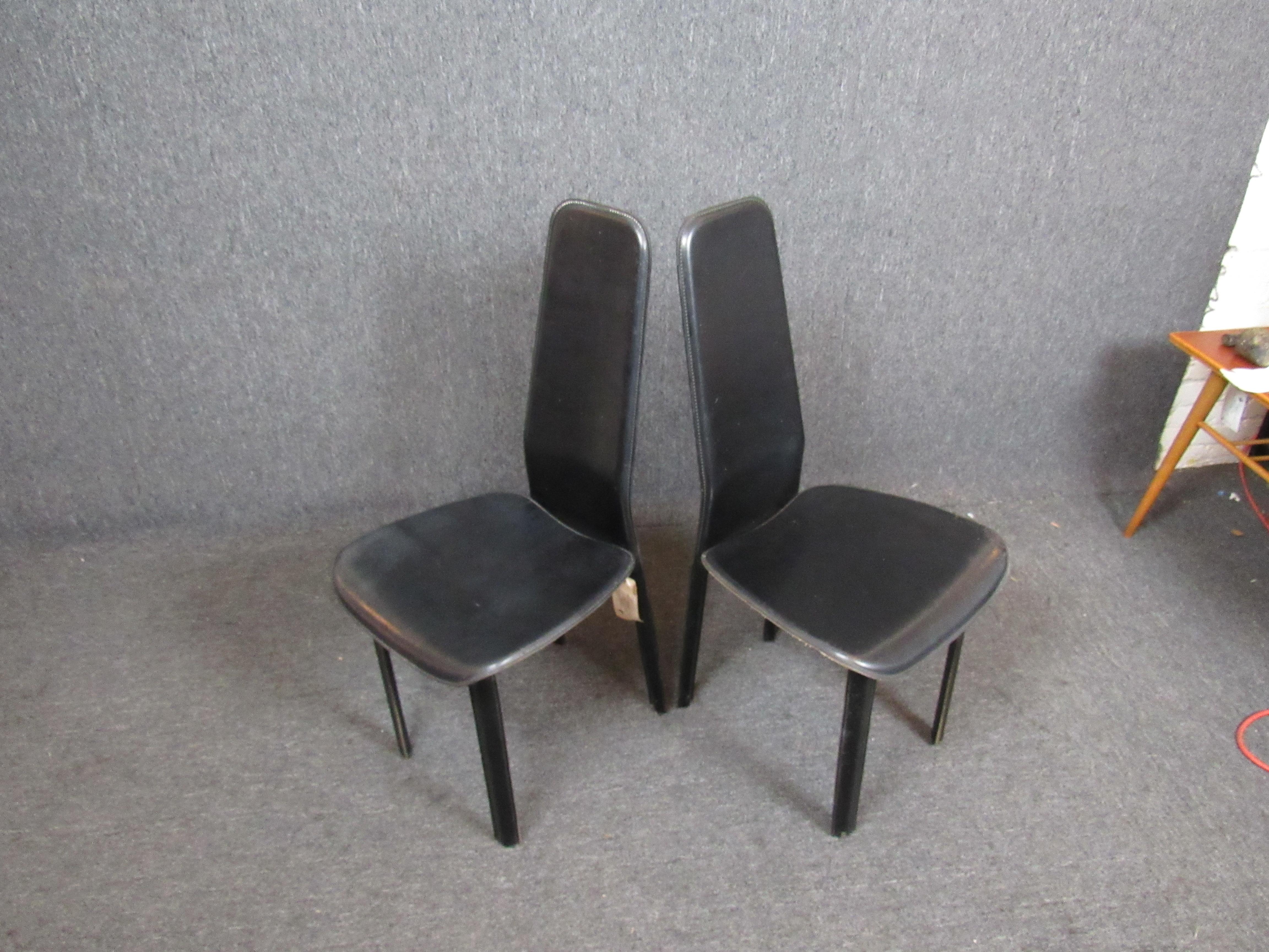 20th Century Set of 4 Italian Dining Chairs by Cidue For Sale