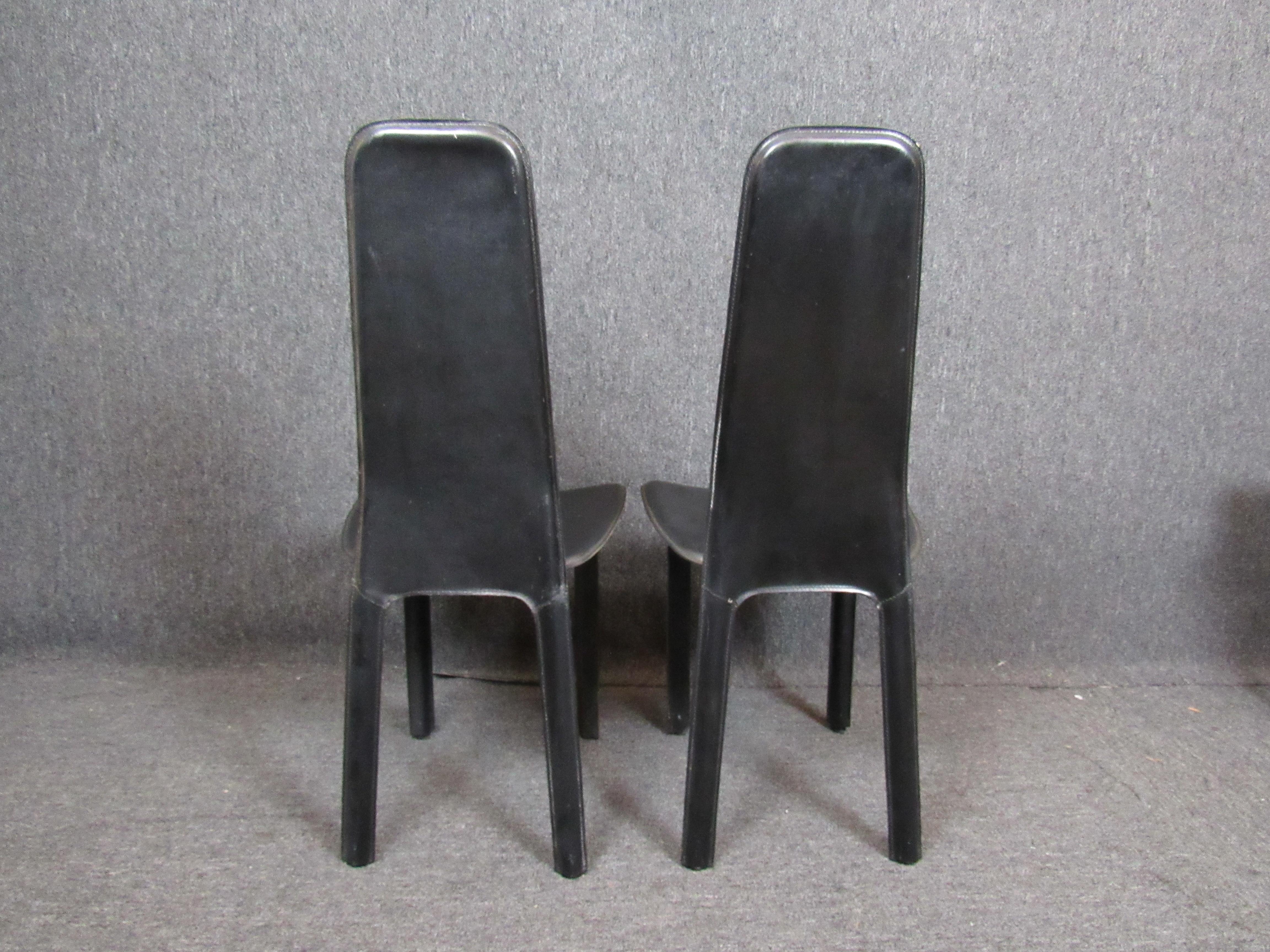 Set of 4 Italian Dining Chairs by Cidue For Sale 2