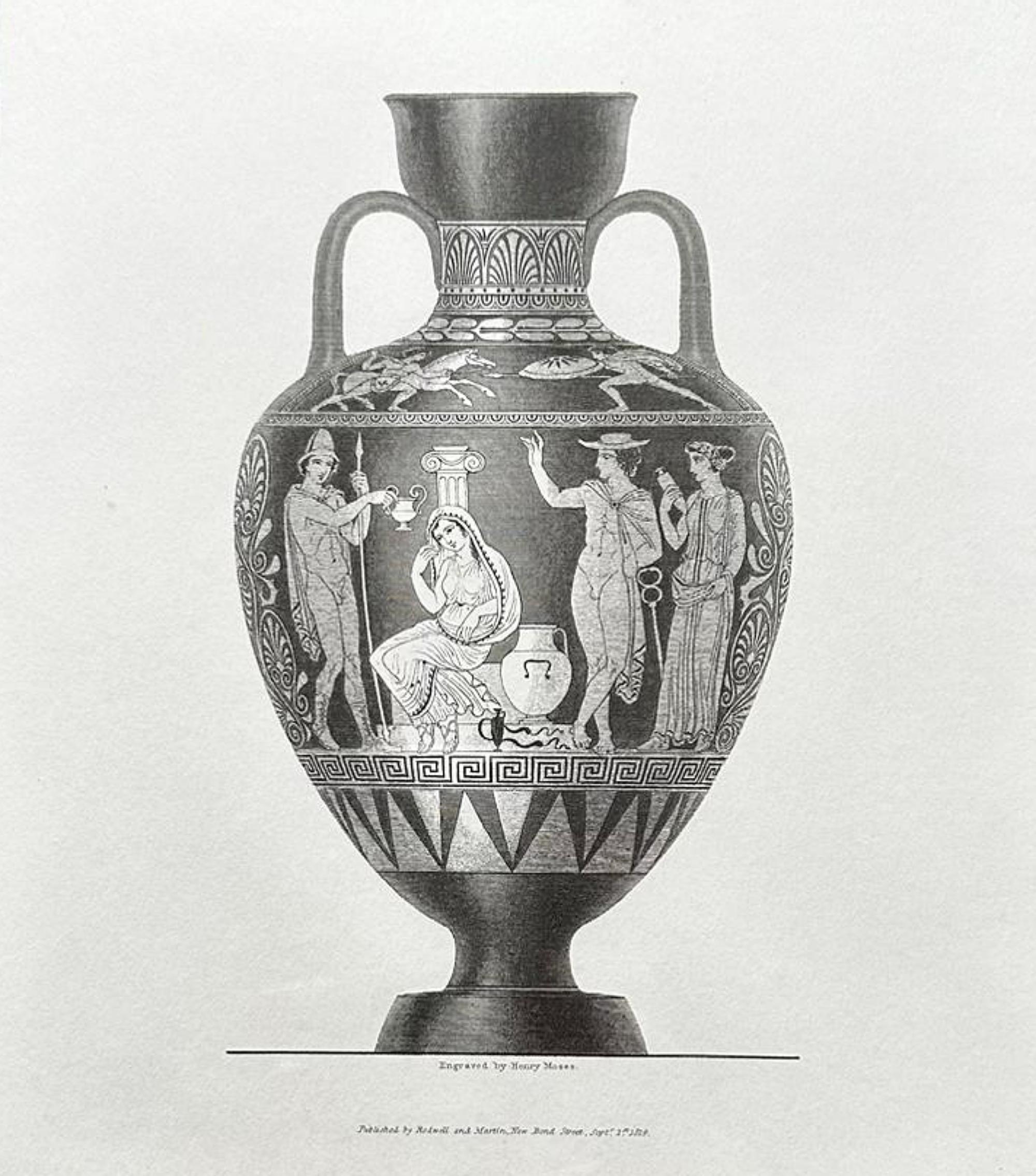 Ensemble de 4 peintures (gravures) de vases grecs du 20ème siècle
39cm x 36cm
parfait état, neuf