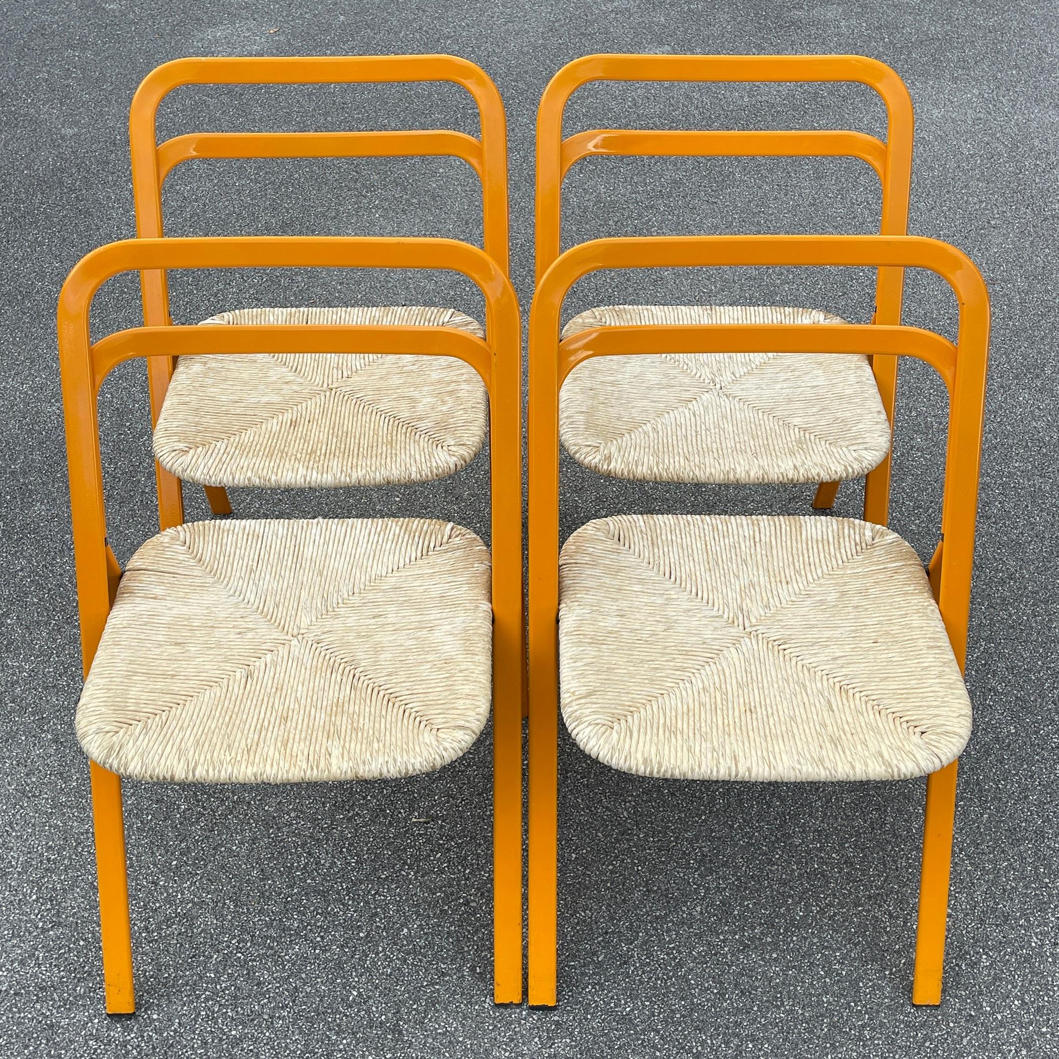 20th Century Set of 4 Italian Folding Chairs by Giorgio Cattelan for Cidue, 1970s
