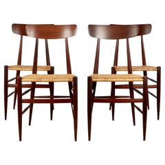 Set of 4 Italian mahogany chairs by Eredi Marelli for Eredi Marelli Cantu, 1950s