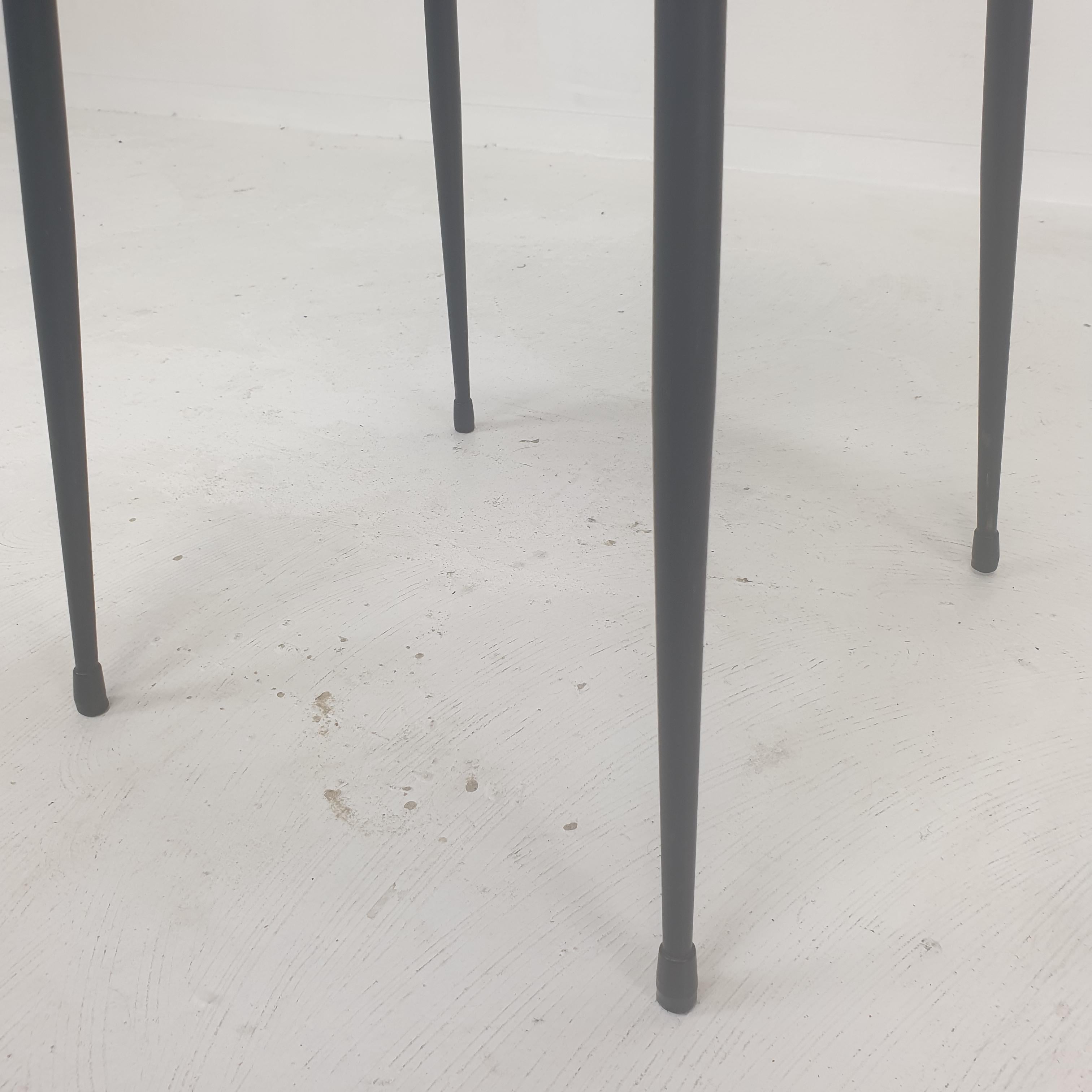 Set of 4 Italian Metal Dining Chairs, 1960's For Sale 14