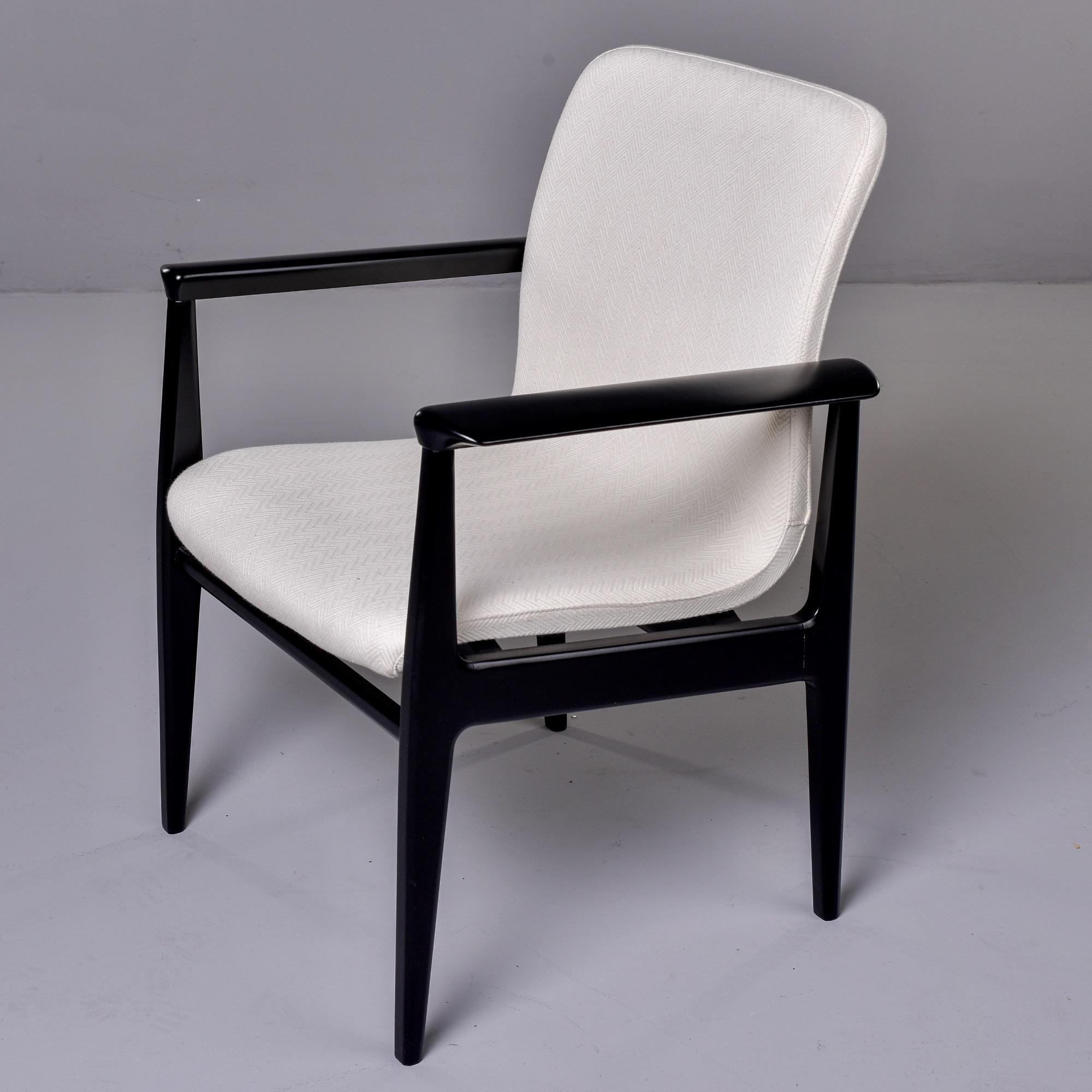 Set of 4 Italian Mid Century Ebonized Armchairs 5