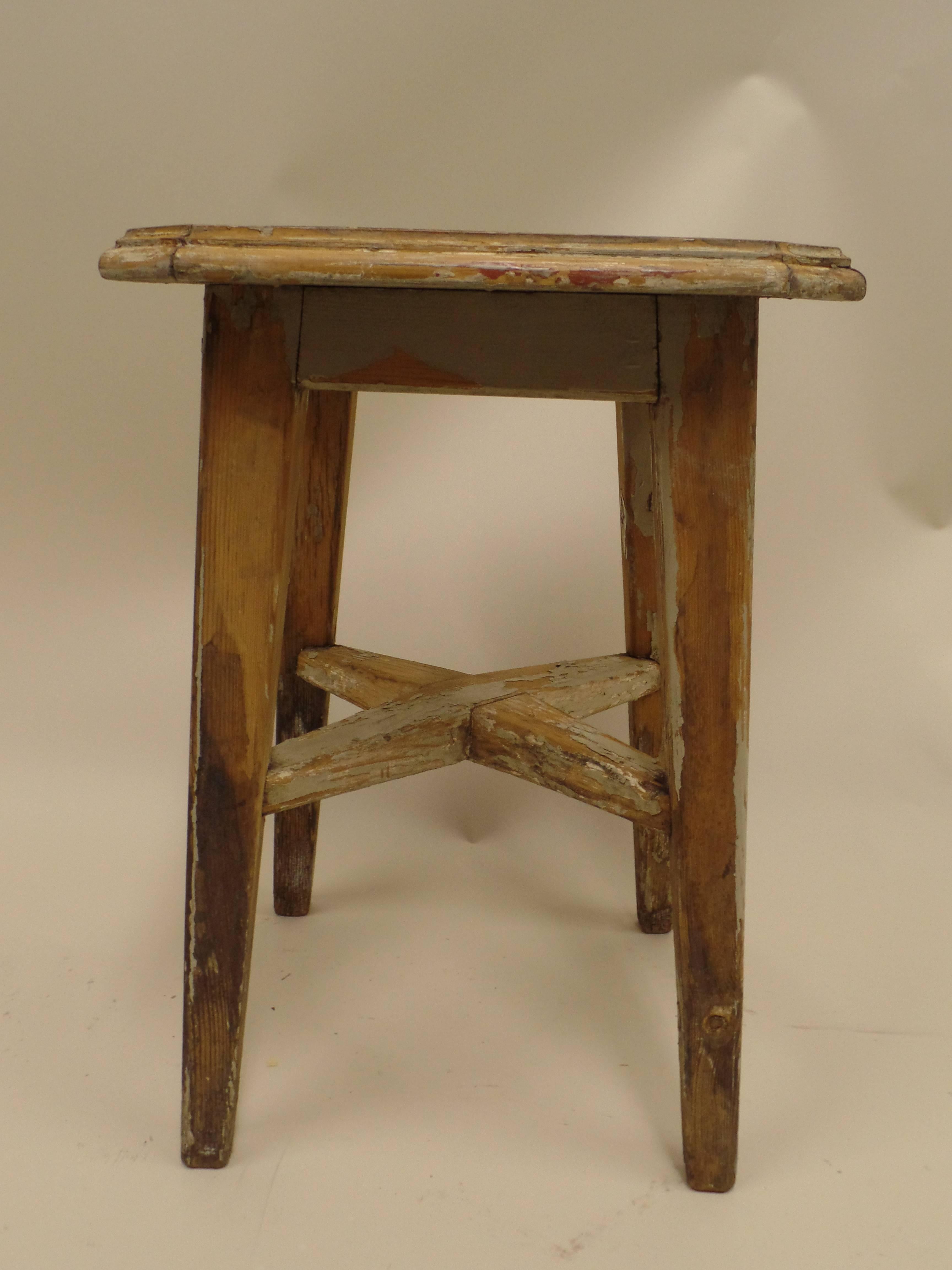 Sculpté à la main Set of 4 Italian Mid-Century Handmade Hardwood Stools, style Jean Michel Frank en vente