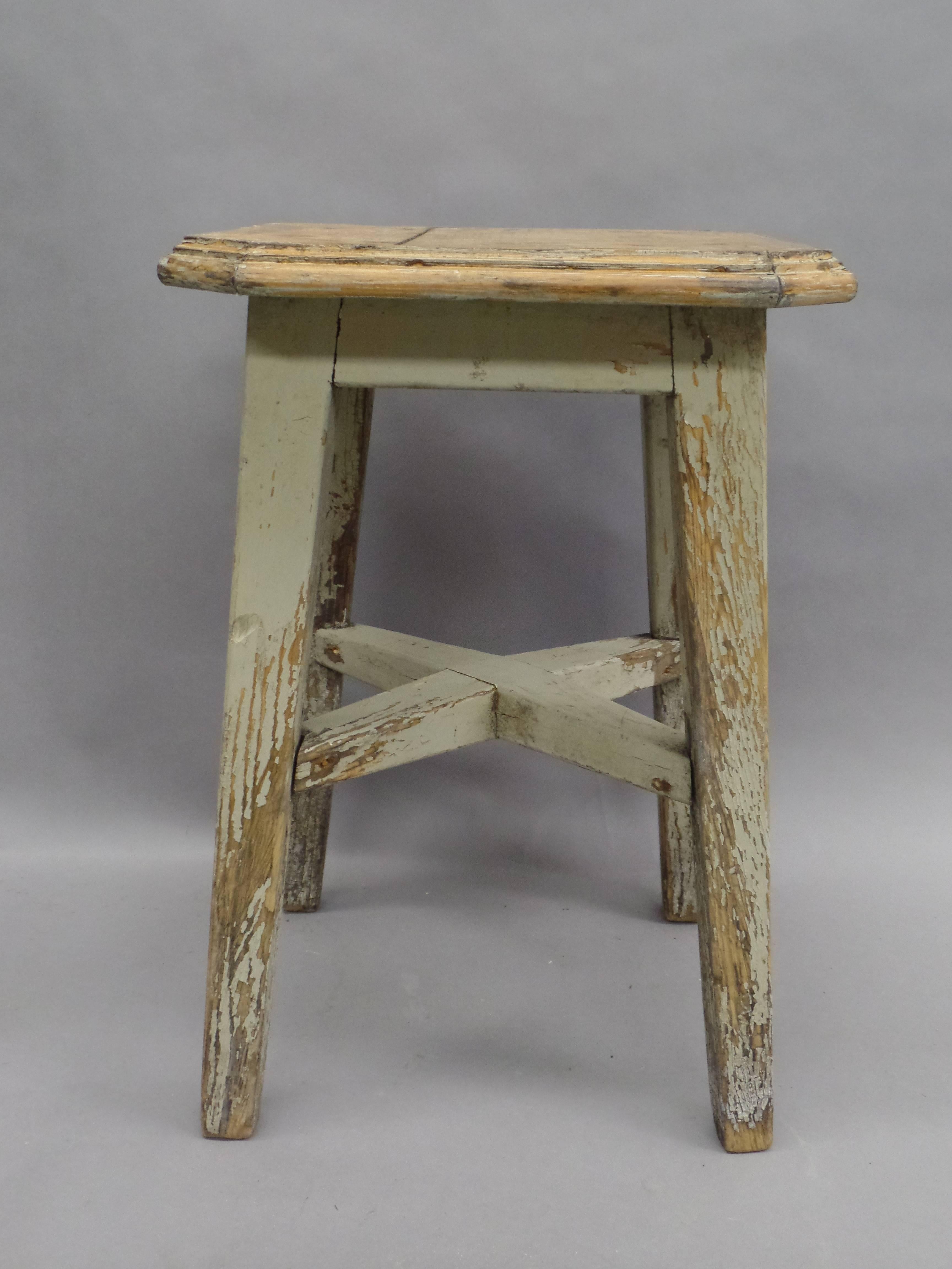 20ième siècle Set of 4 Italian Mid-Century Handmade Hardwood Stools, style Jean Michel Frank en vente