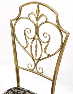 Set of 4 Italian Mid-Century Modern Chiavari Brass Chairs