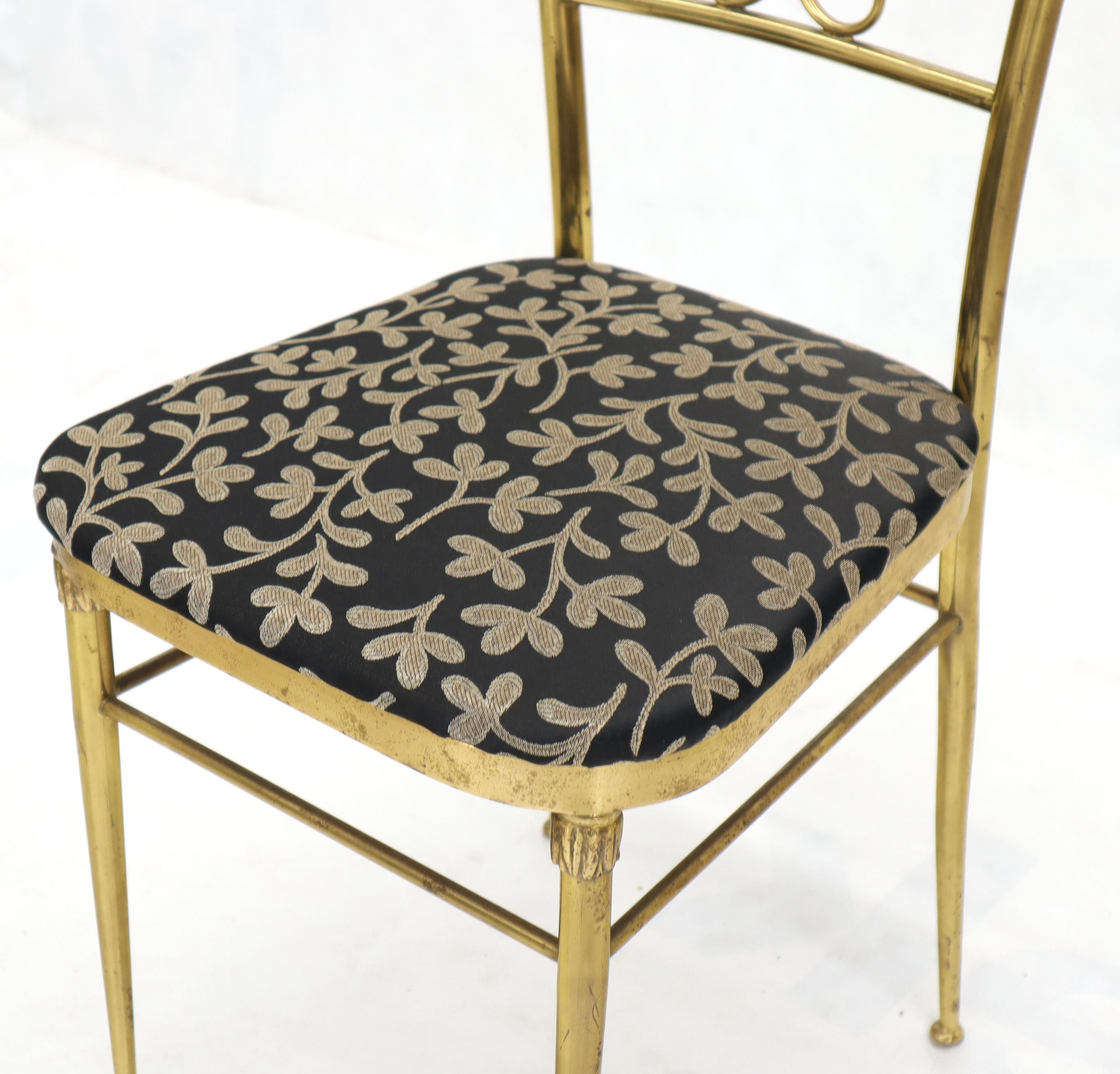 Set of 4 Italian Mid-Century Modern Chiavari Brass Chairs For Sale 5