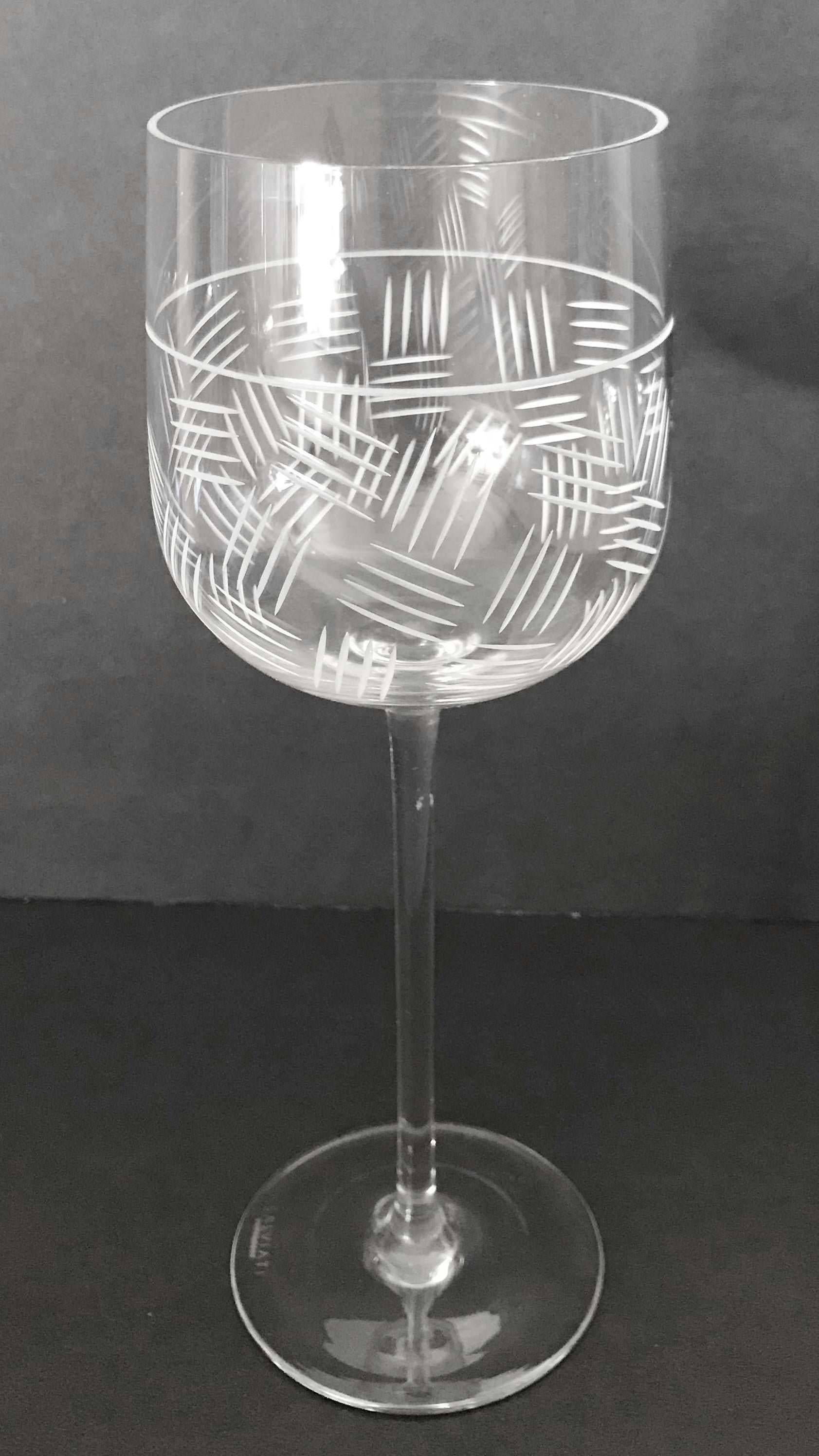 Modern Set of 4 Italian Murano Wine Glasses by Salviati FINAL CLEARANCE SALE
