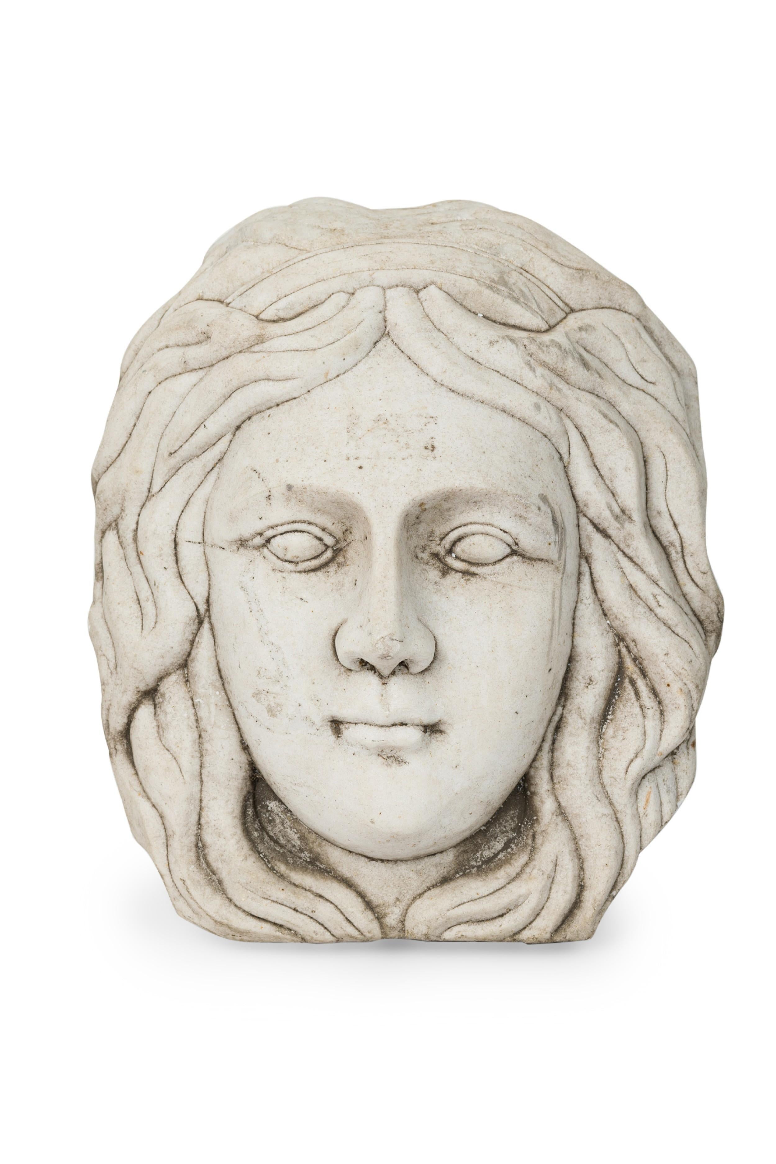 Set of 4 Italian Neo-Classic 19th Century Marble Relief Busts For Sale 7