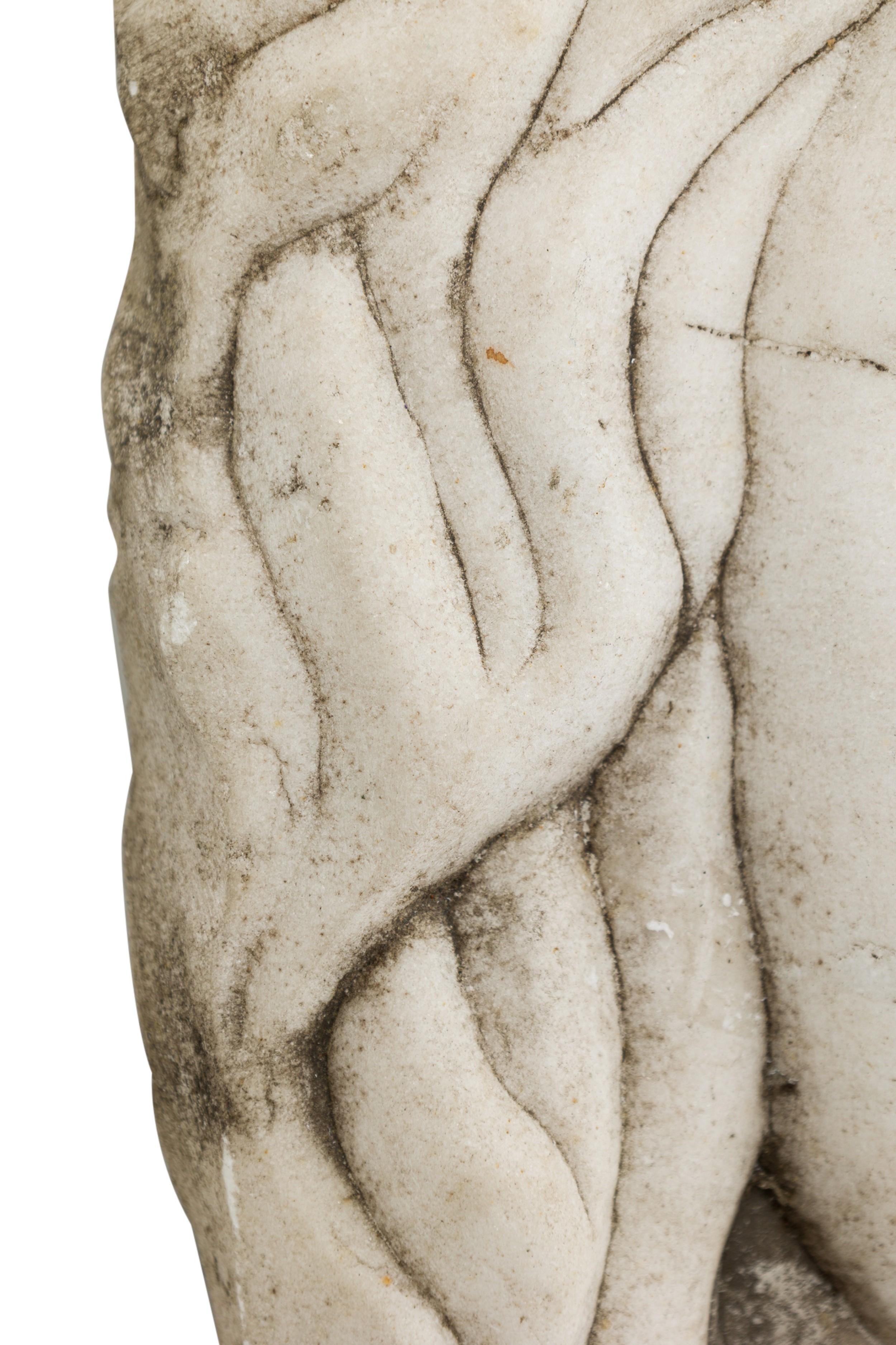 Set di 4 busti in marmo neoclassici italiani del XIX secolo in vendita 9
