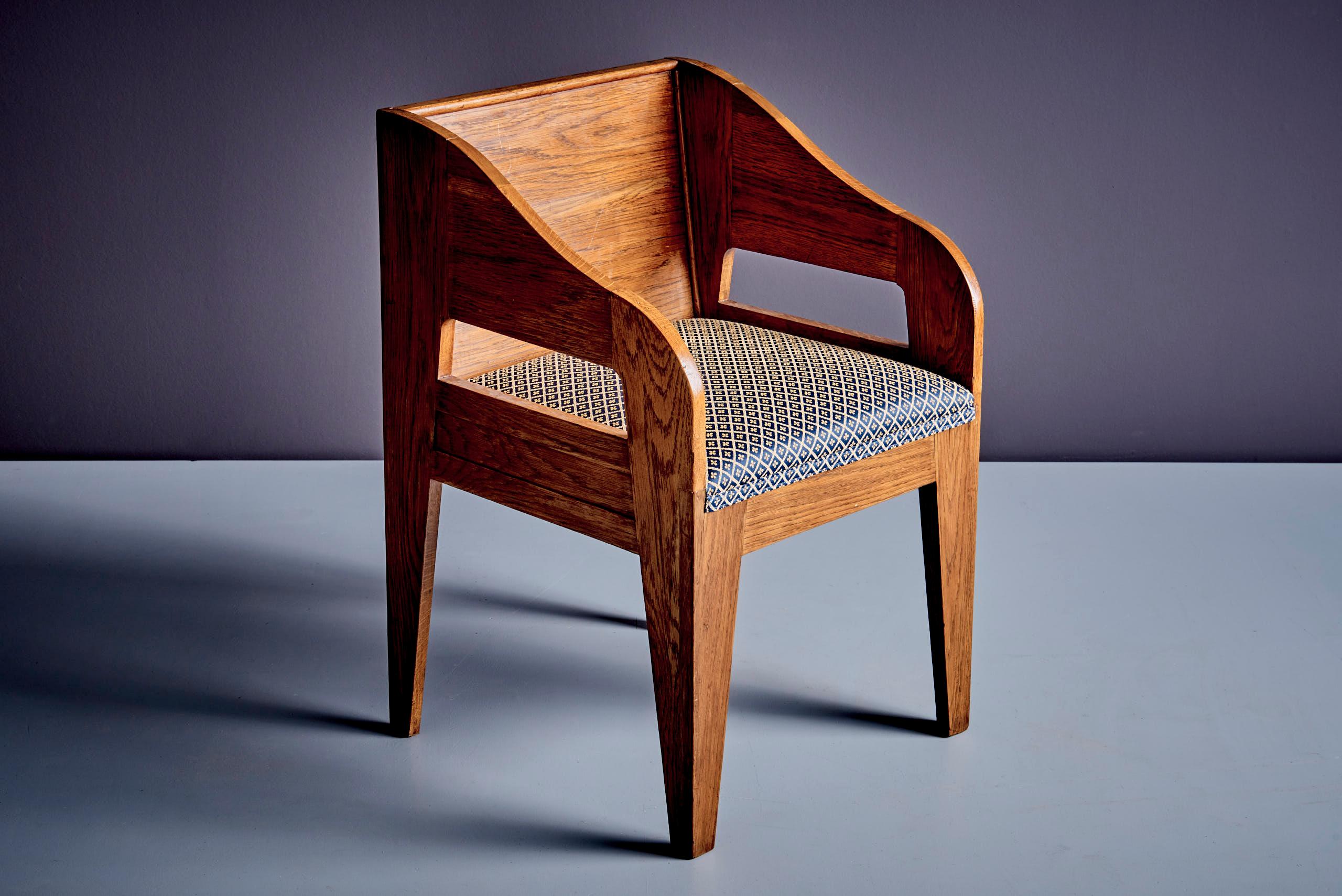 Ensemble de 4 chaises en Oak Oak italien en vente 4