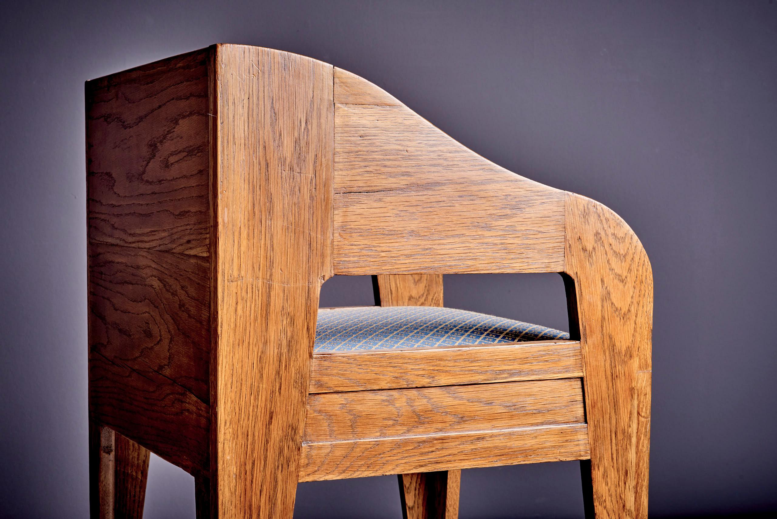 Bois Ensemble de 4 chaises en Oak Oak italien en vente