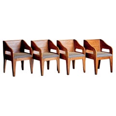 Set of 4 Italian Oak Chairs