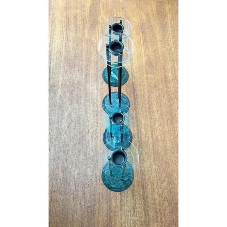 Set of 4 Italian Postmodern Milano Series Candleholders, 1980s For Sale 1