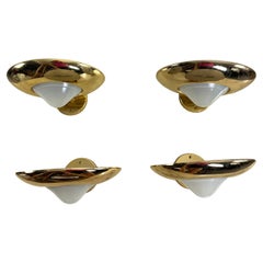 Set Of 4 Italian Regency Style Halogen Wall Lamps, 1970s