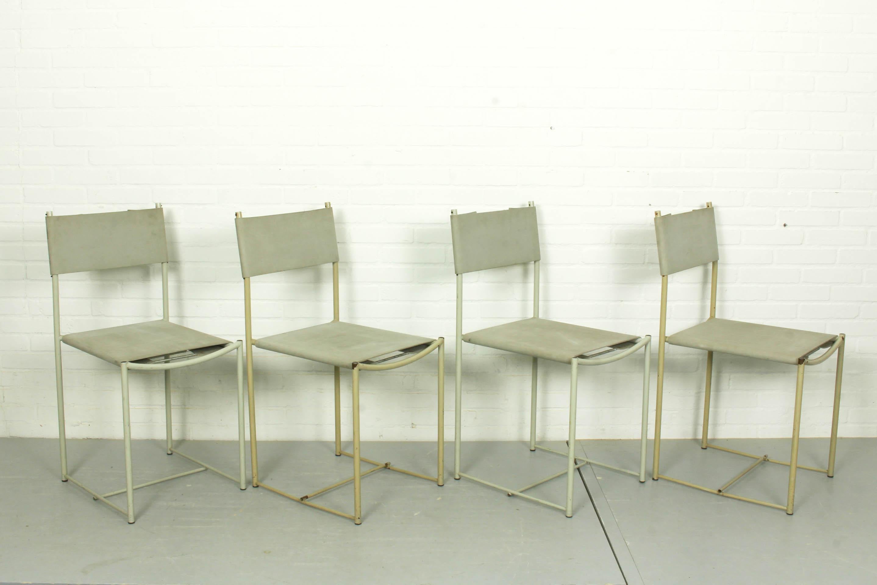 Set of 4 Italian Spaghetti Chairs by Giandomenico Belotti for Alias ​​Design, 19 For Sale 3