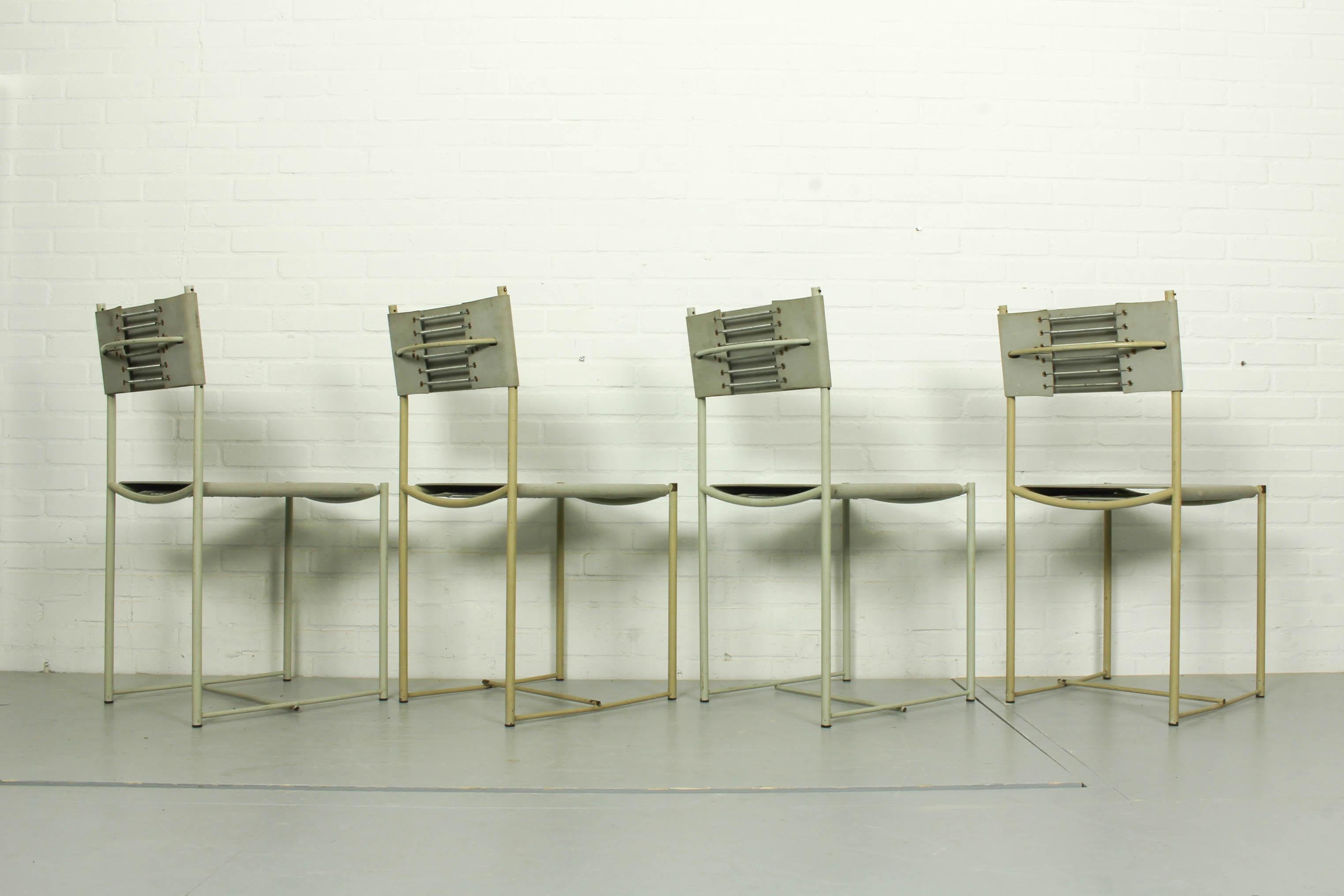 Modern Set of 4 Italian Spaghetti Chairs by Giandomenico Belotti for Alias ​​Design, 19 For Sale