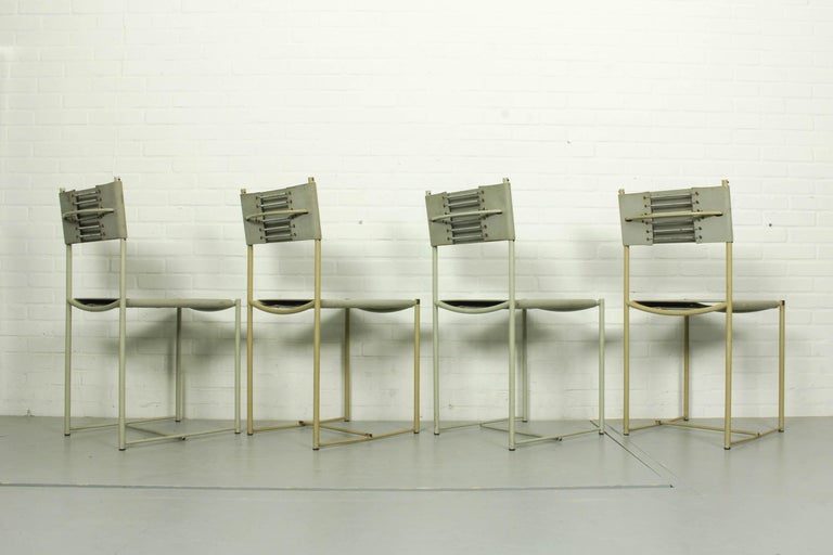 Set of 4 Italian Spaghetti Chairs by Giandomenico Belotti for Alias ​​Design, 19 In Fair Condition For Sale In Appeltern, Gelderland