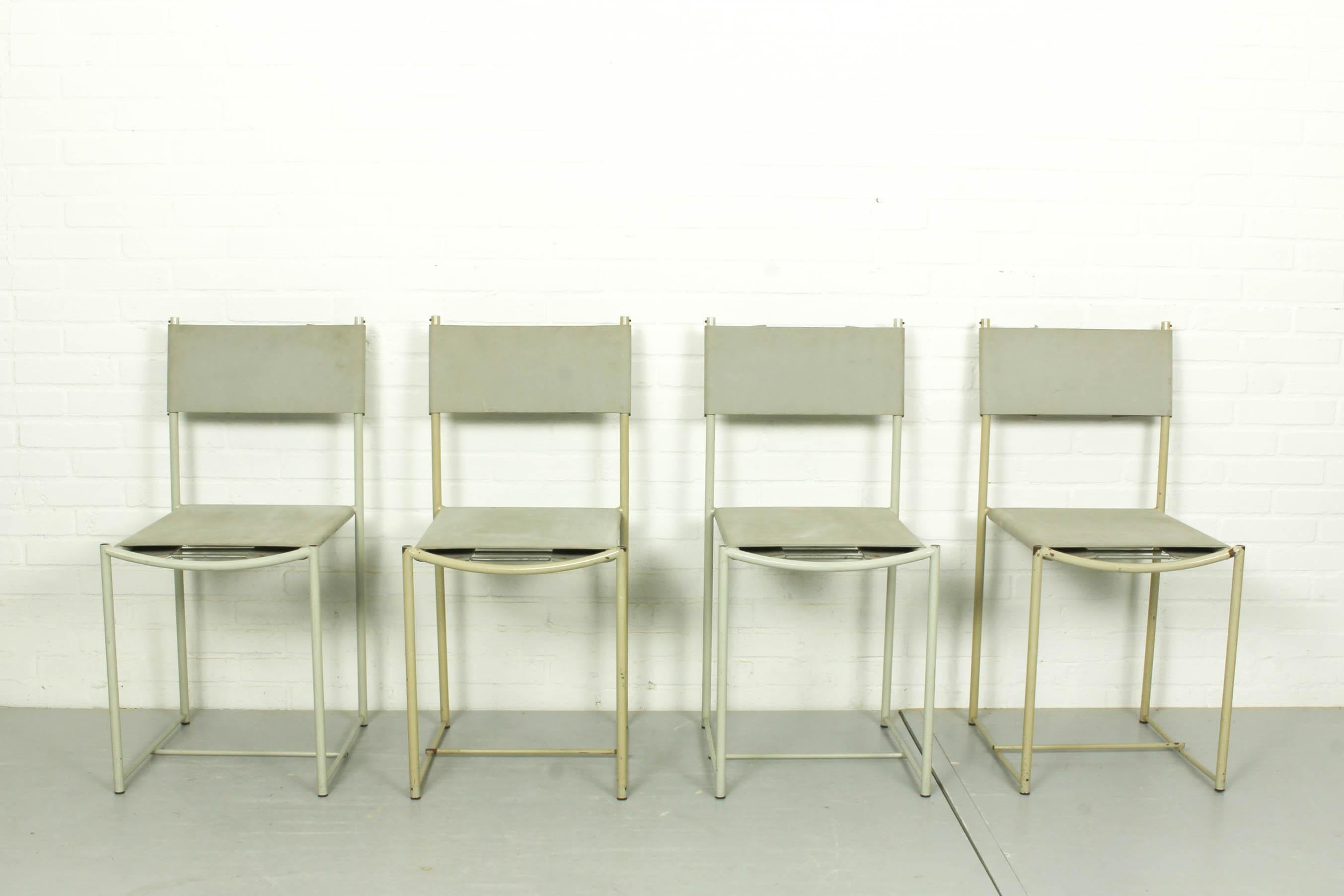 Set of 4 Italian Spaghetti Chairs by Giandomenico Belotti for Alias ​​Design, 19 For Sale 1