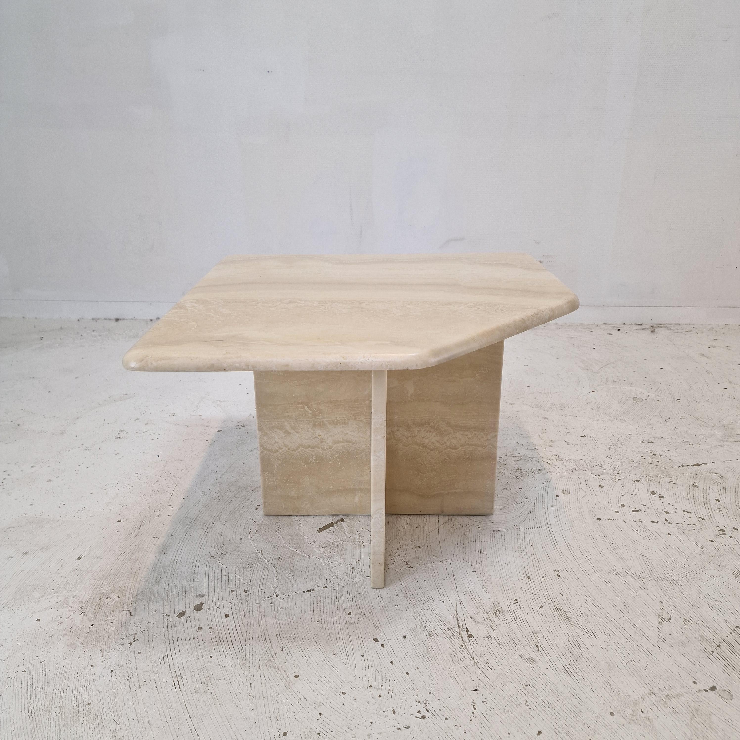 Set of 4 Italian Travertine Coffee or Side Tables, 1990s For Sale 6