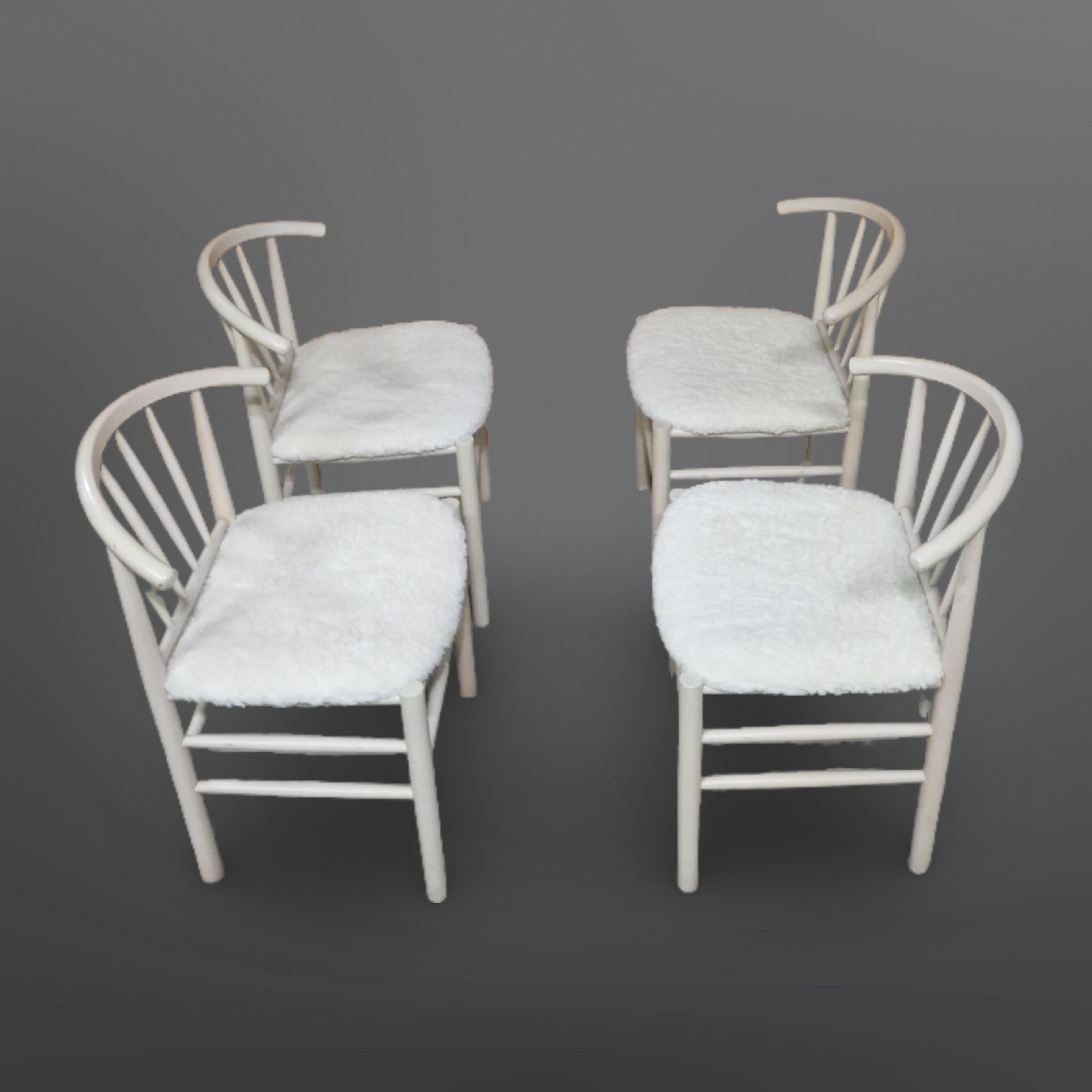 Set of 4 J-151 dining chairs by Erik Ole Jørgensen for Kvist, Denmark 1960s For Sale 6