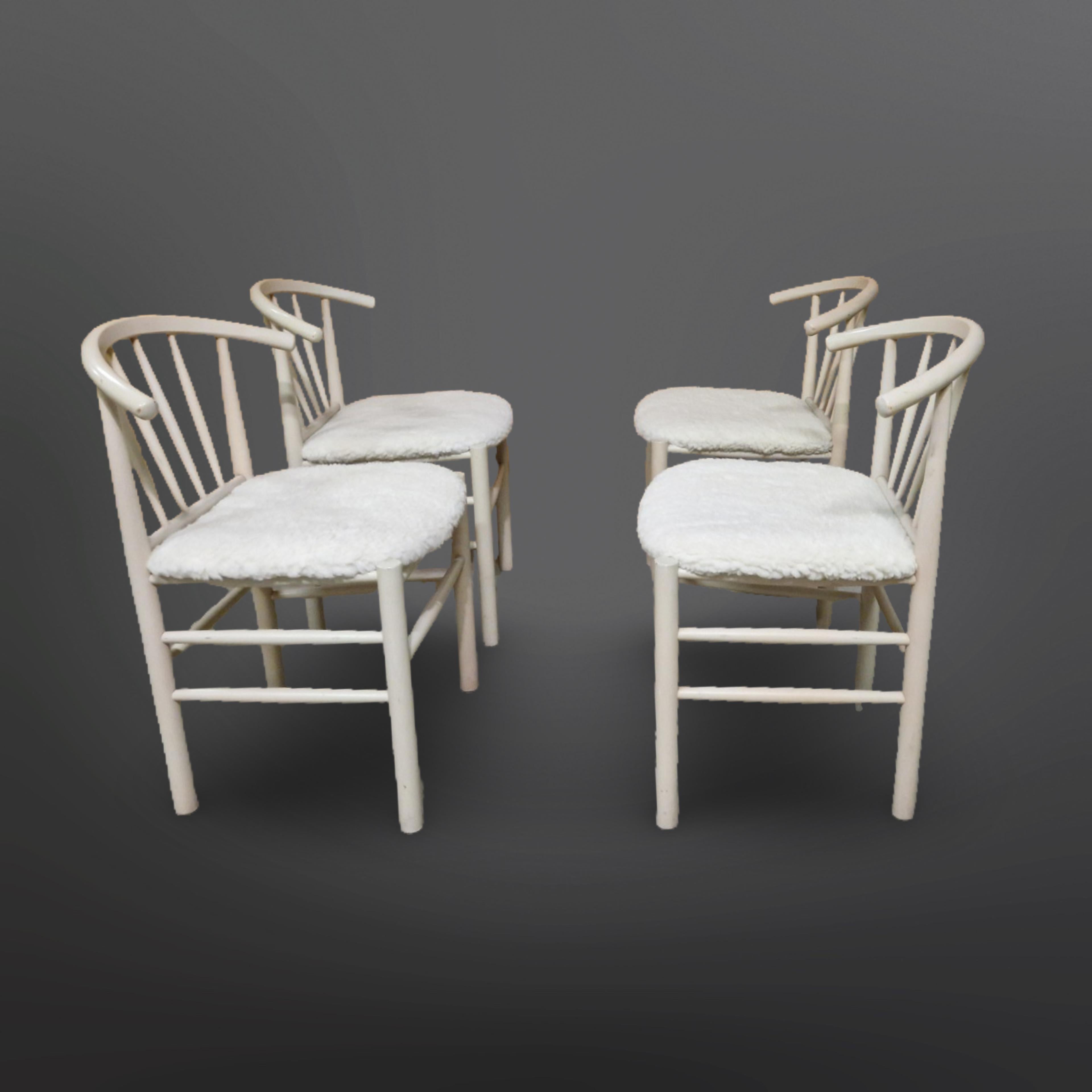 Set of 4 J-151 dining chairs by Erik Ole Jørgensen for Kvist, Denmark 1960s For Sale 7